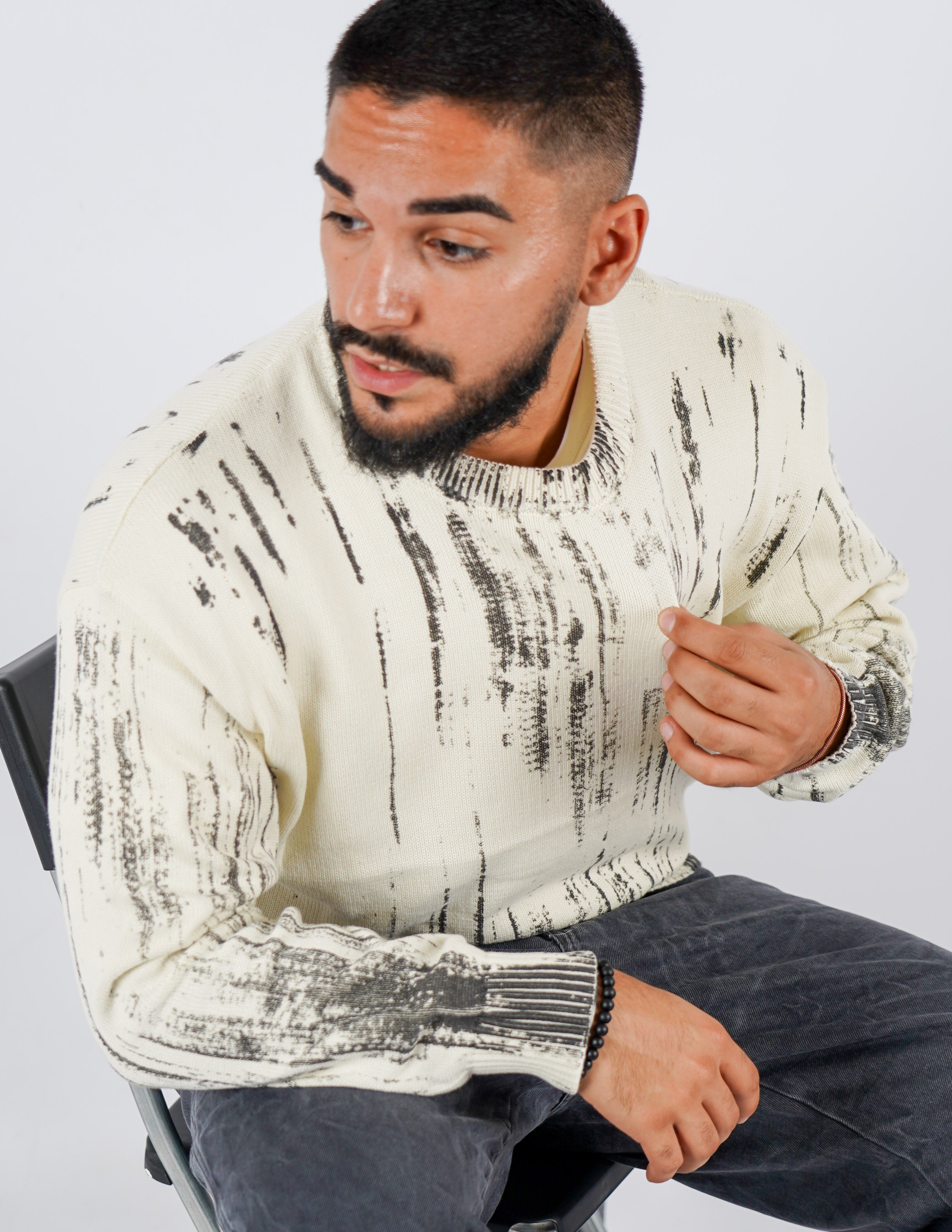 Maglione girocollo strutturato