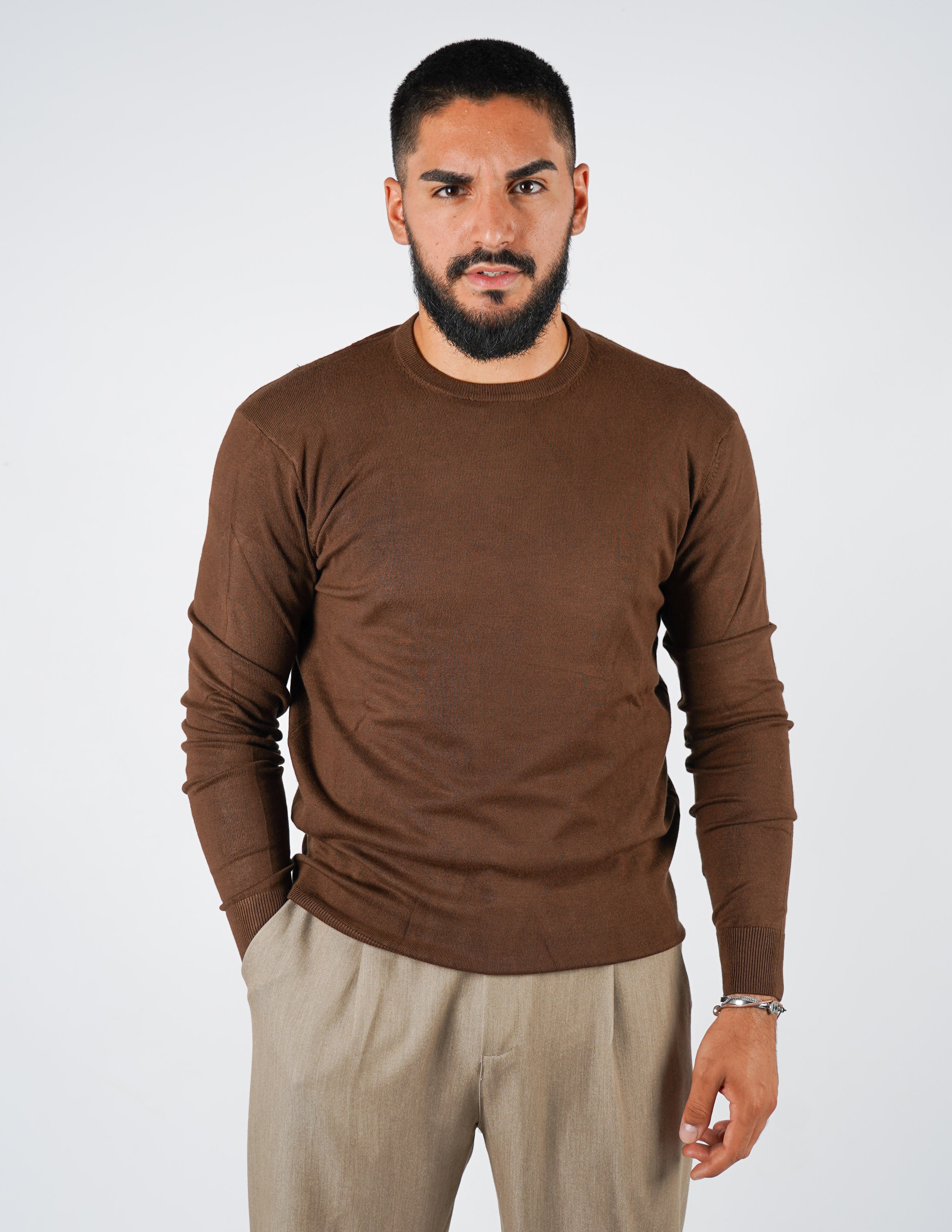 maglioncino girocollo tinta unita over-d
