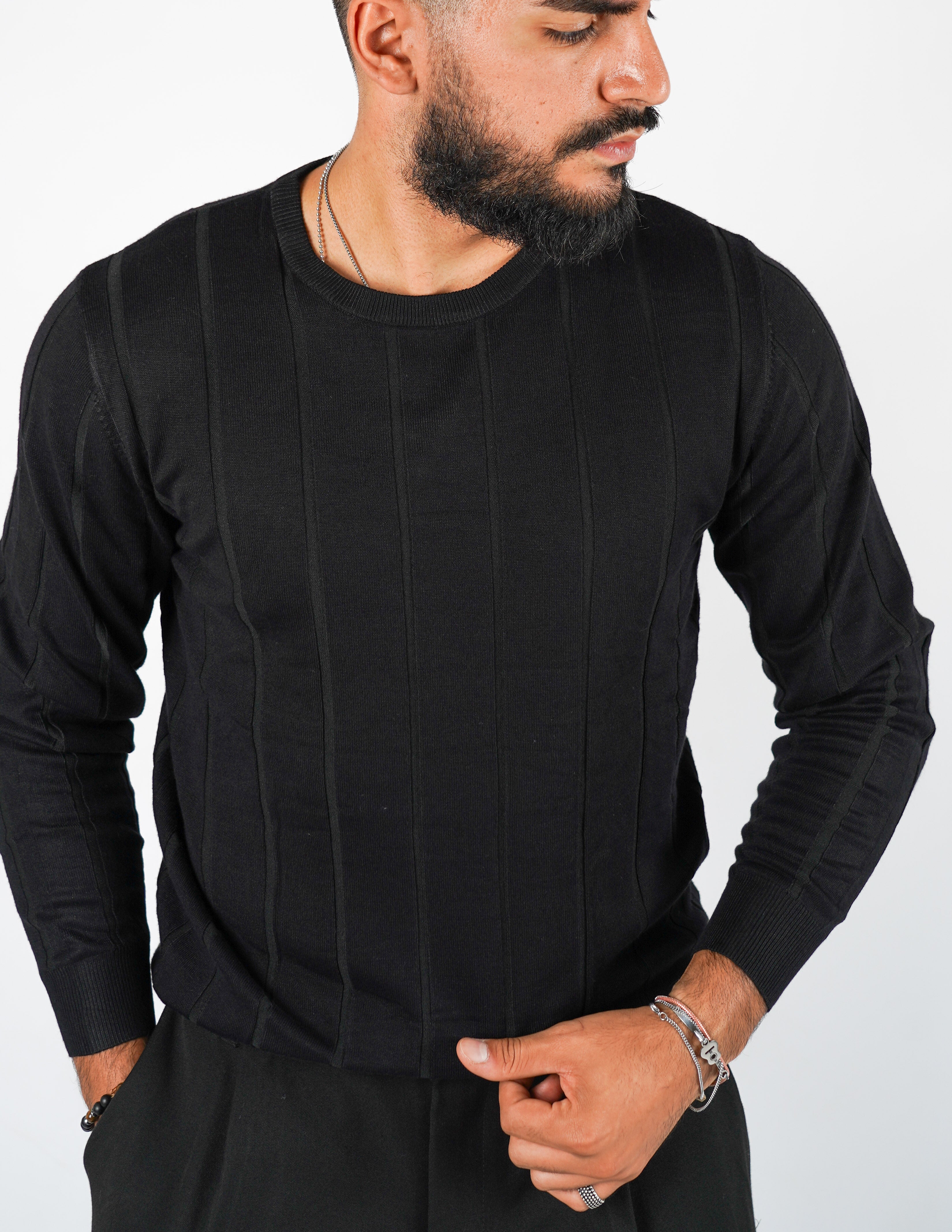 Maglia girocollo uomo strutturata