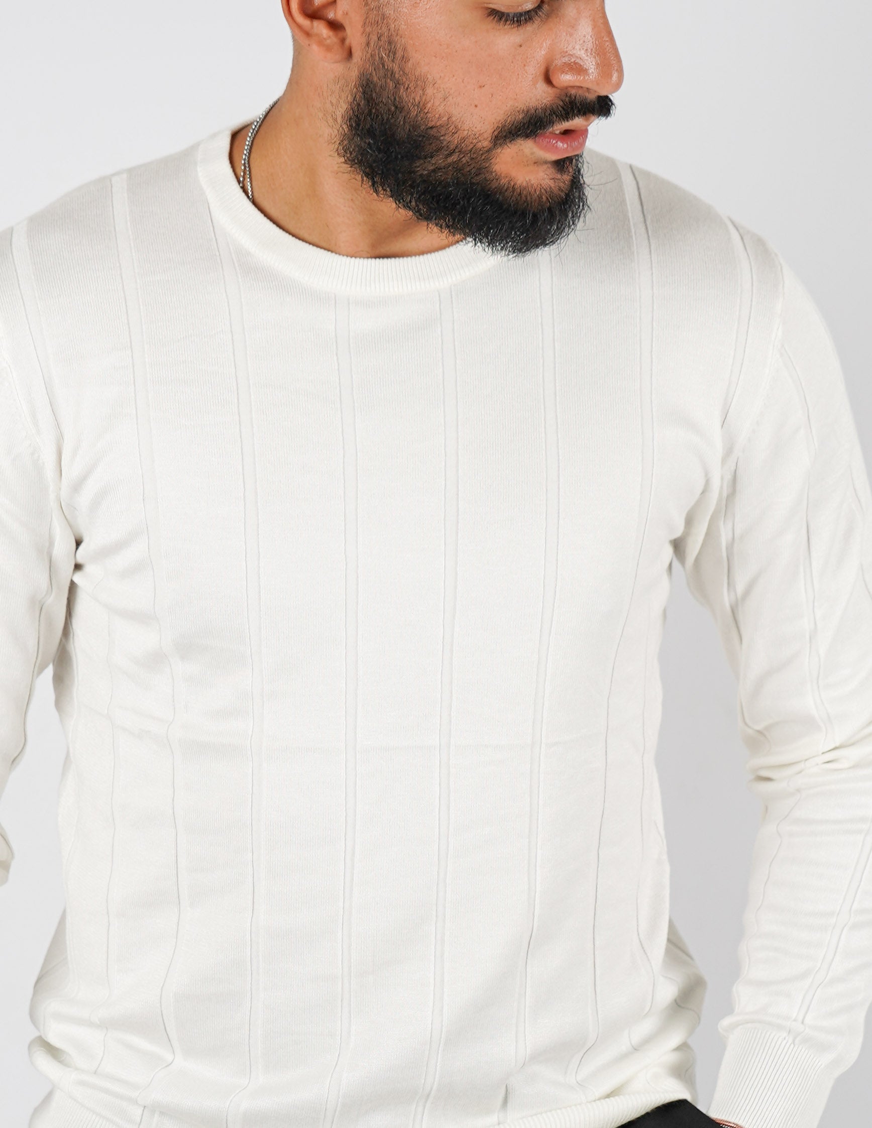 Maglia girocollo uomo strutturata