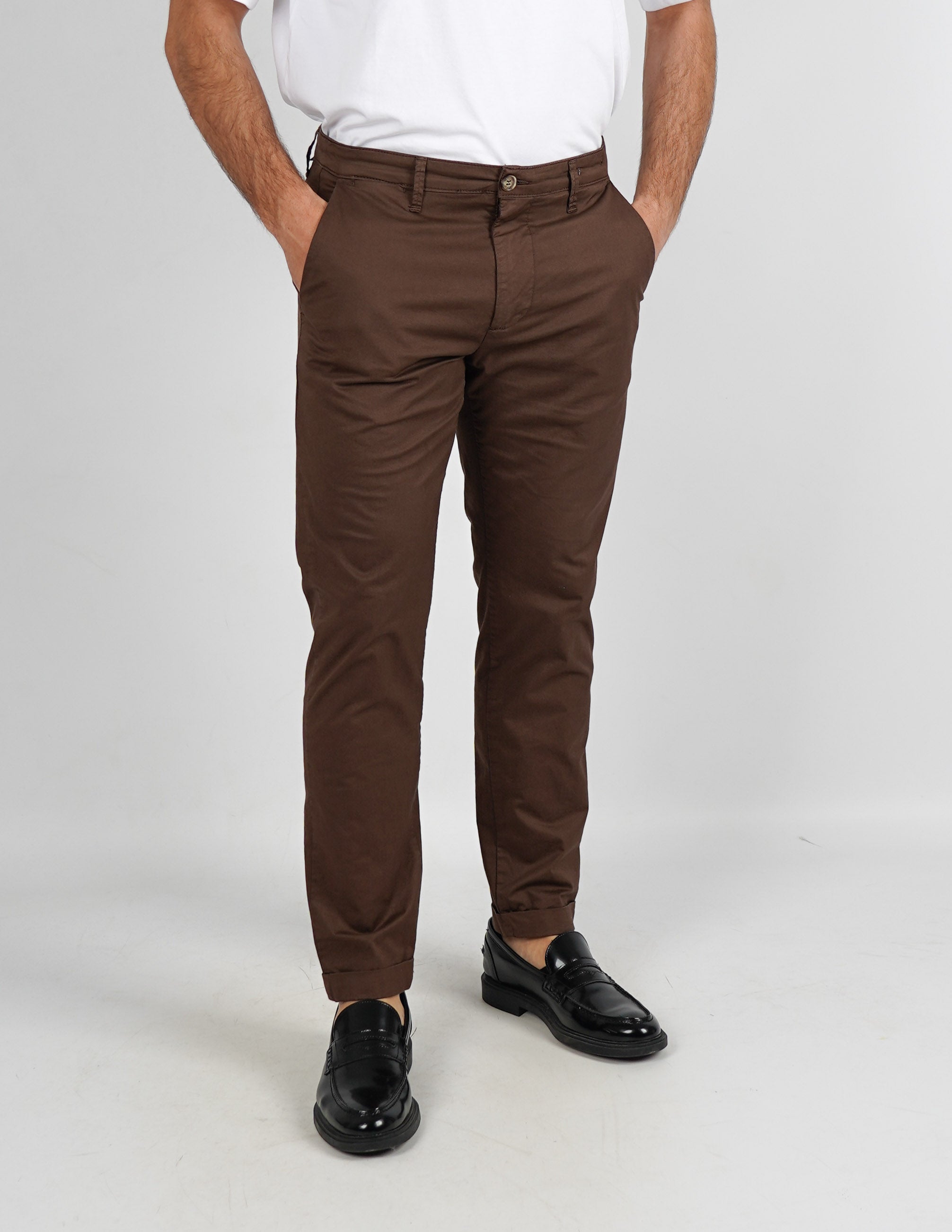 PANTALONE BASIC IN COTONE SLIM FIT