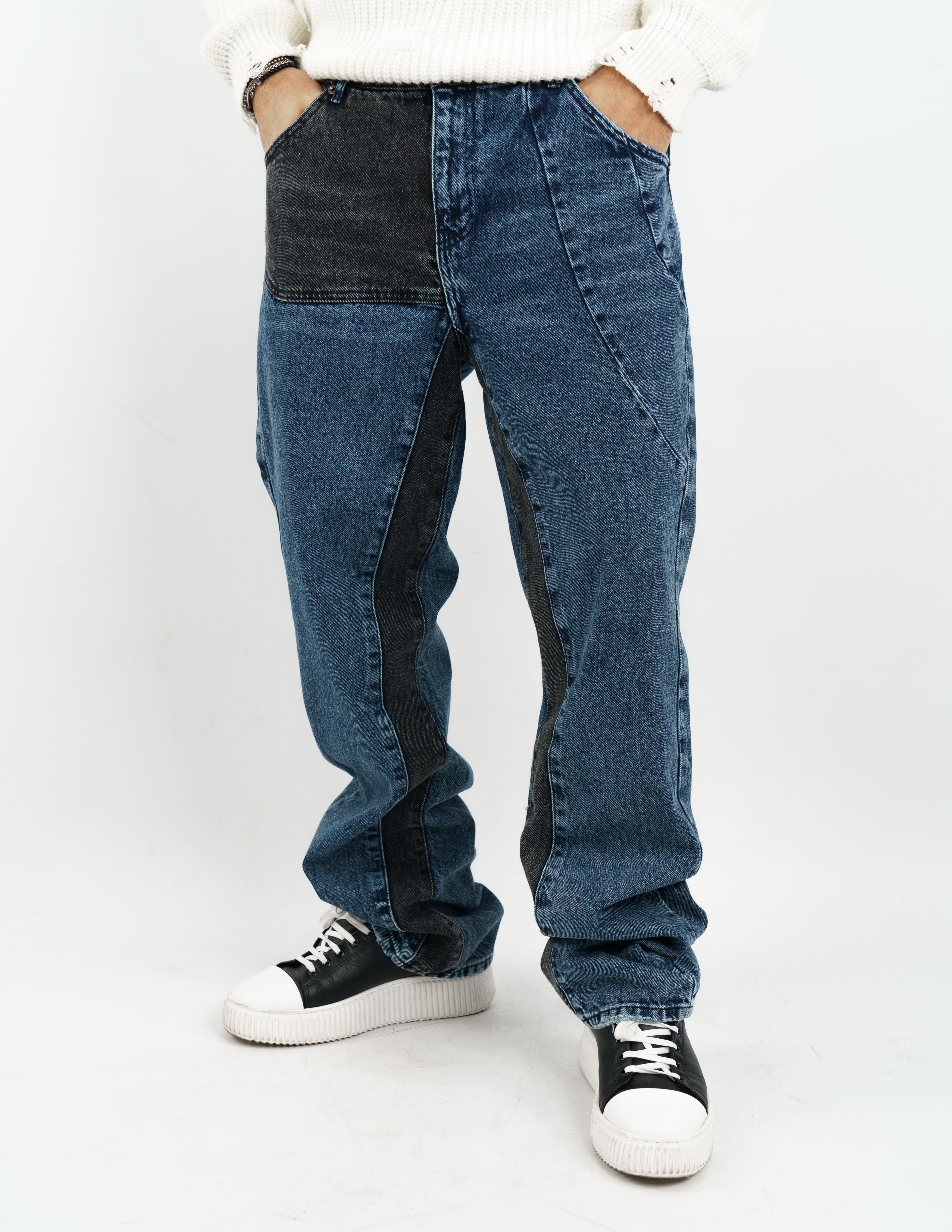 Jeans uomo strutturato baggy