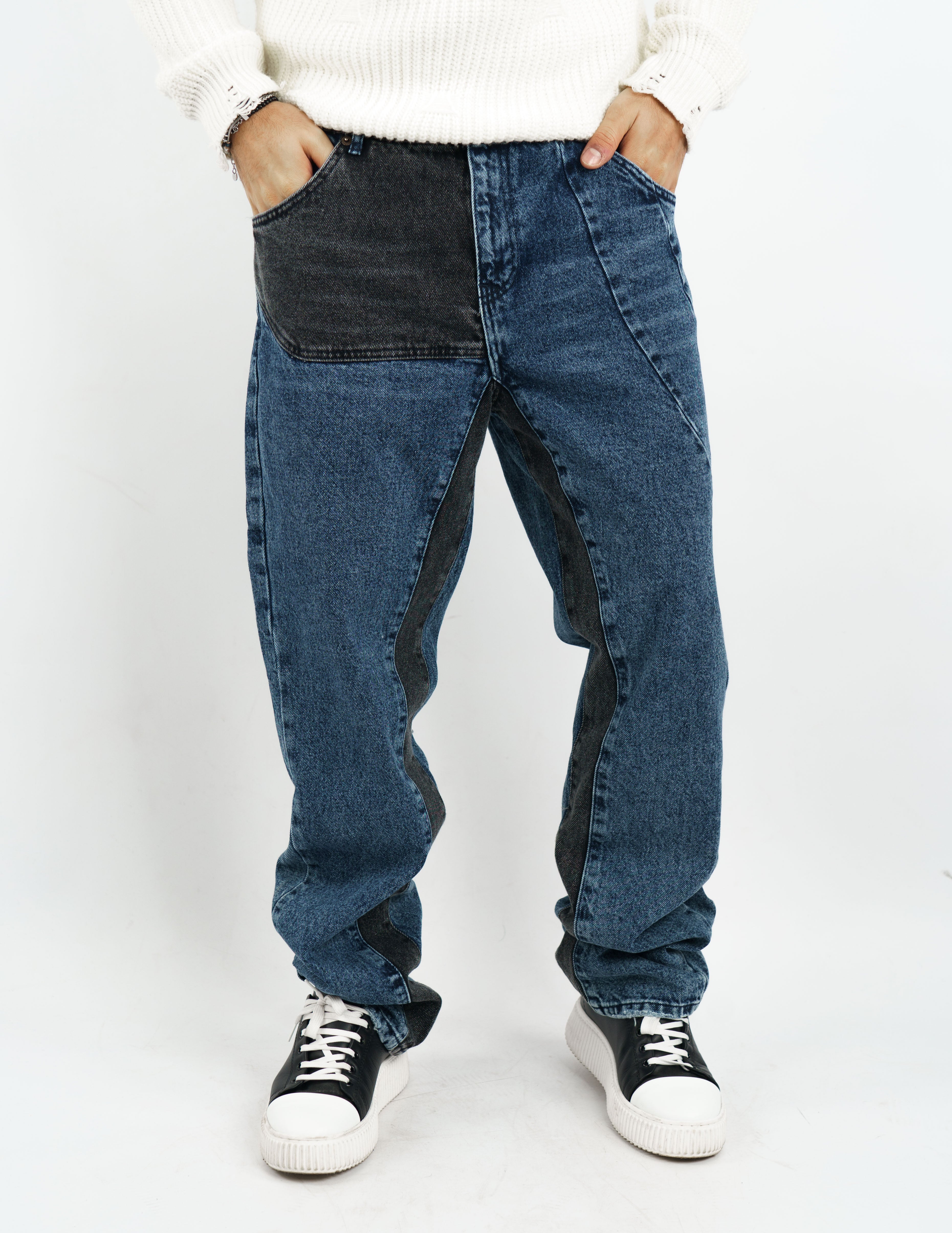 Jeans uomo strutturato baggy