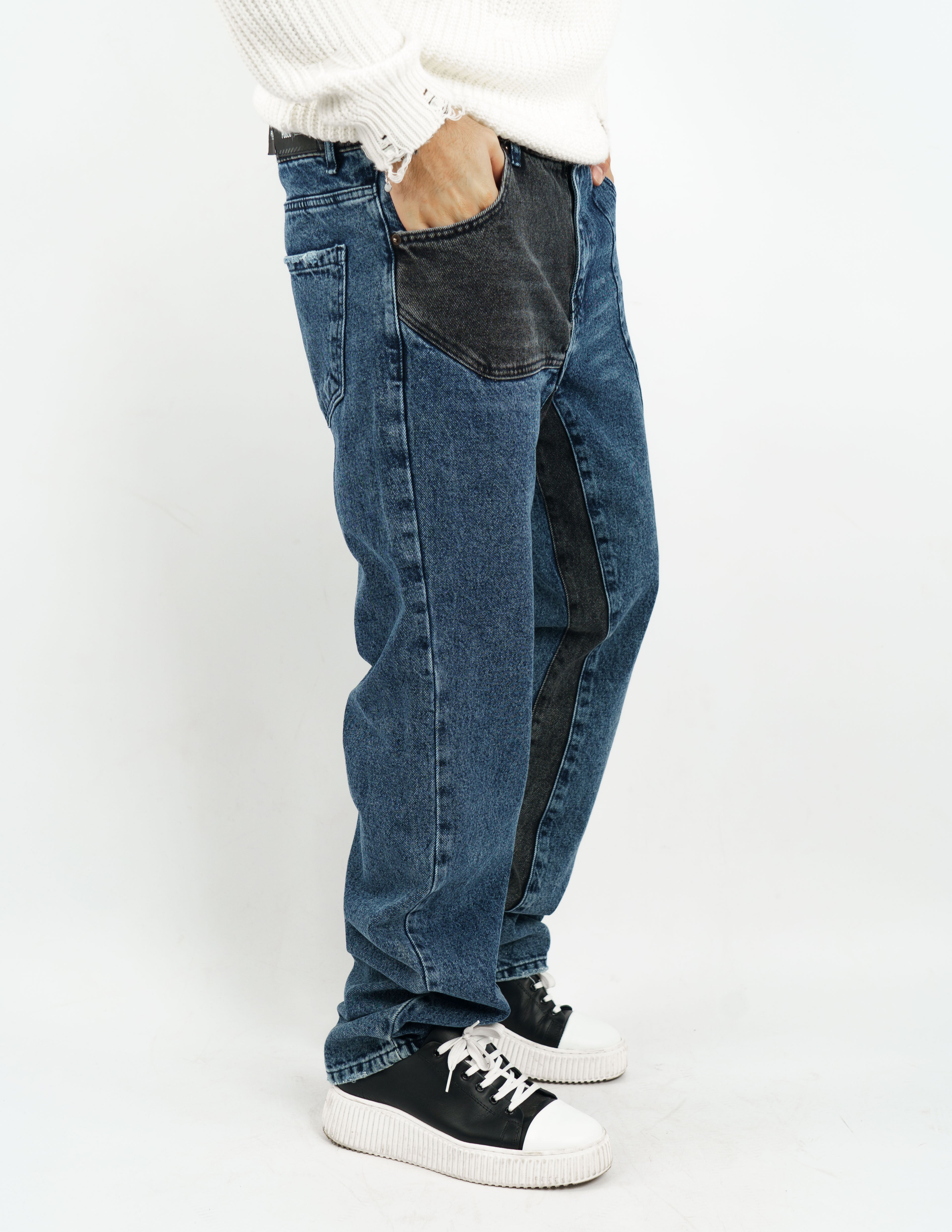 Jeans uomo strutturato baggy