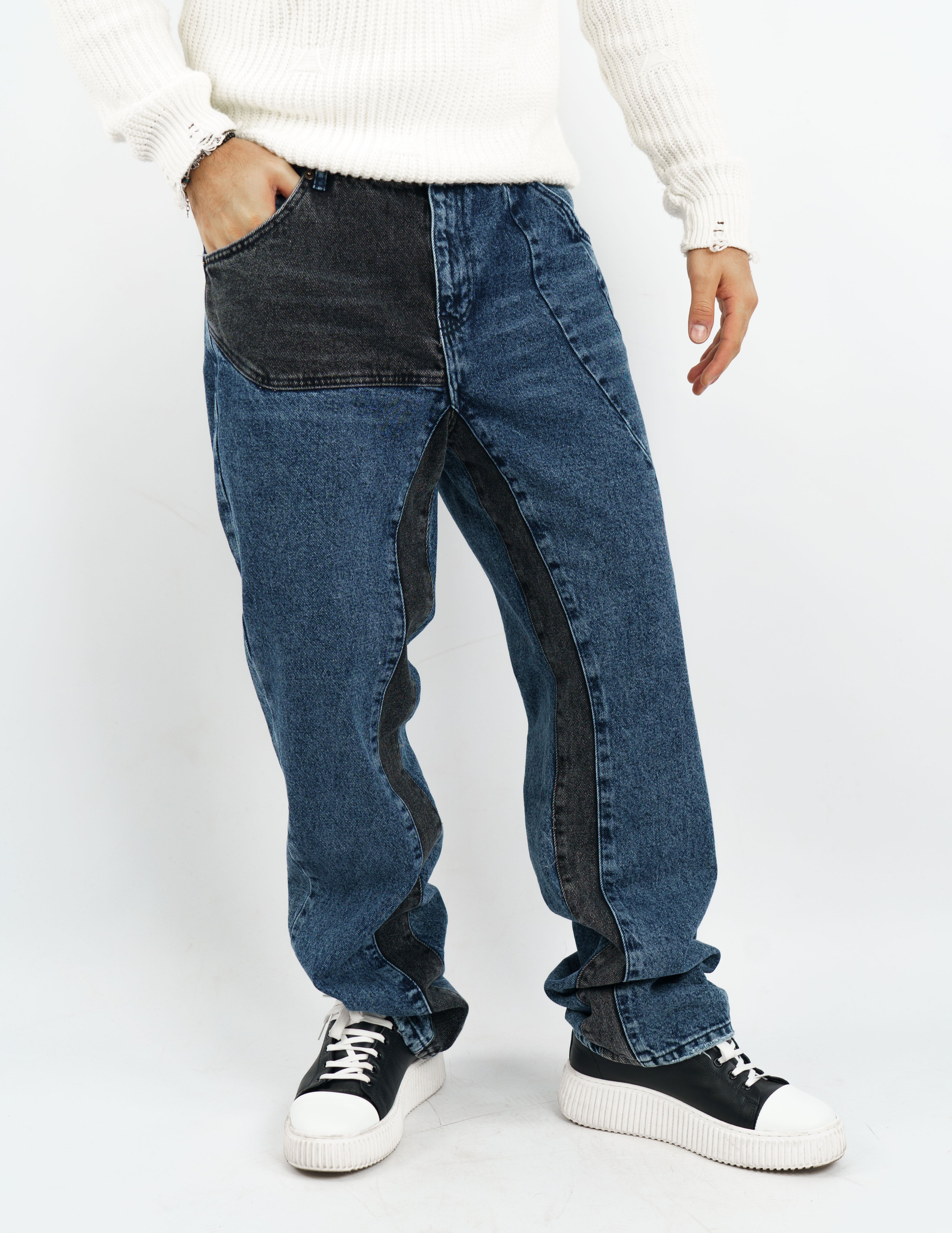 Jeans uomo strutturato baggy