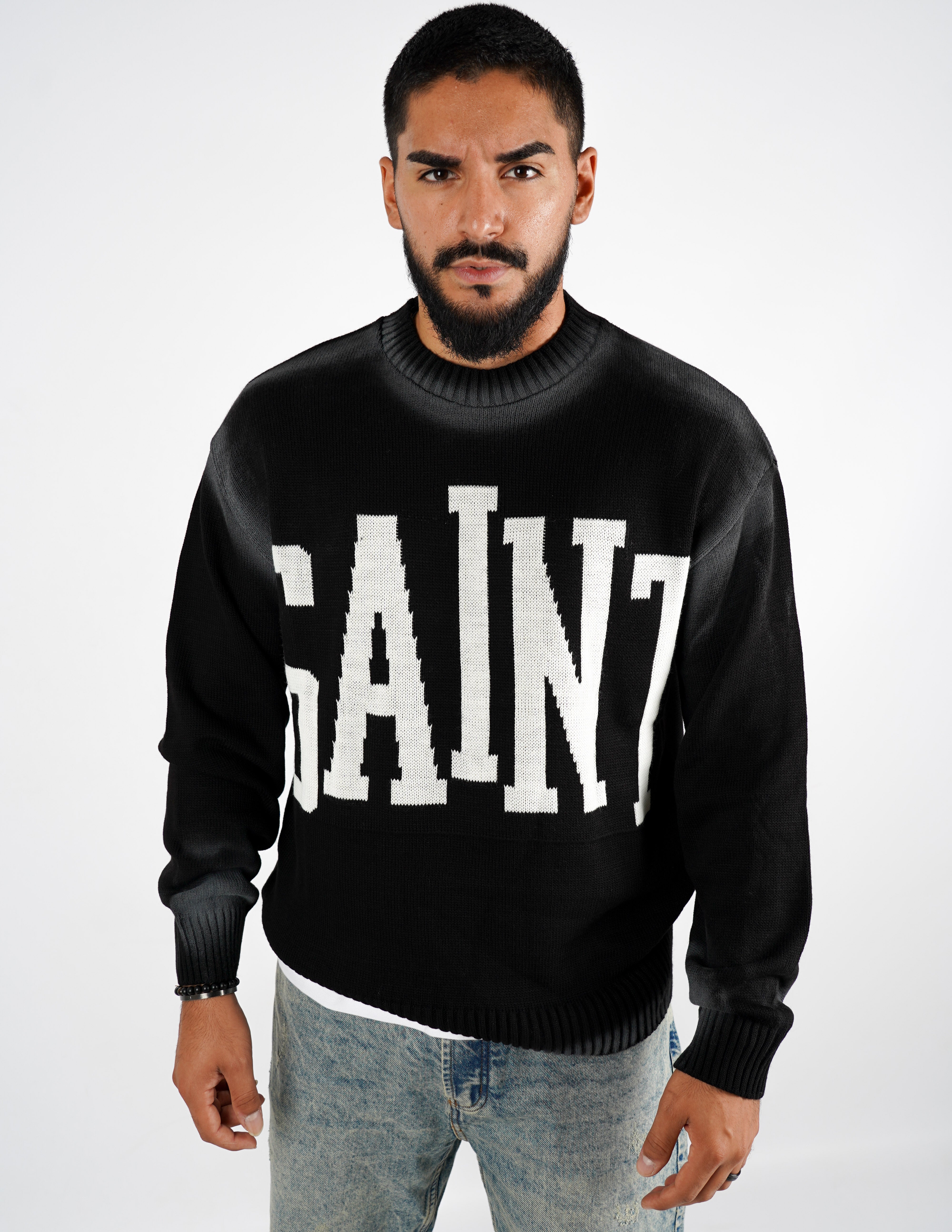 Maglione uomo strutturato con scritta