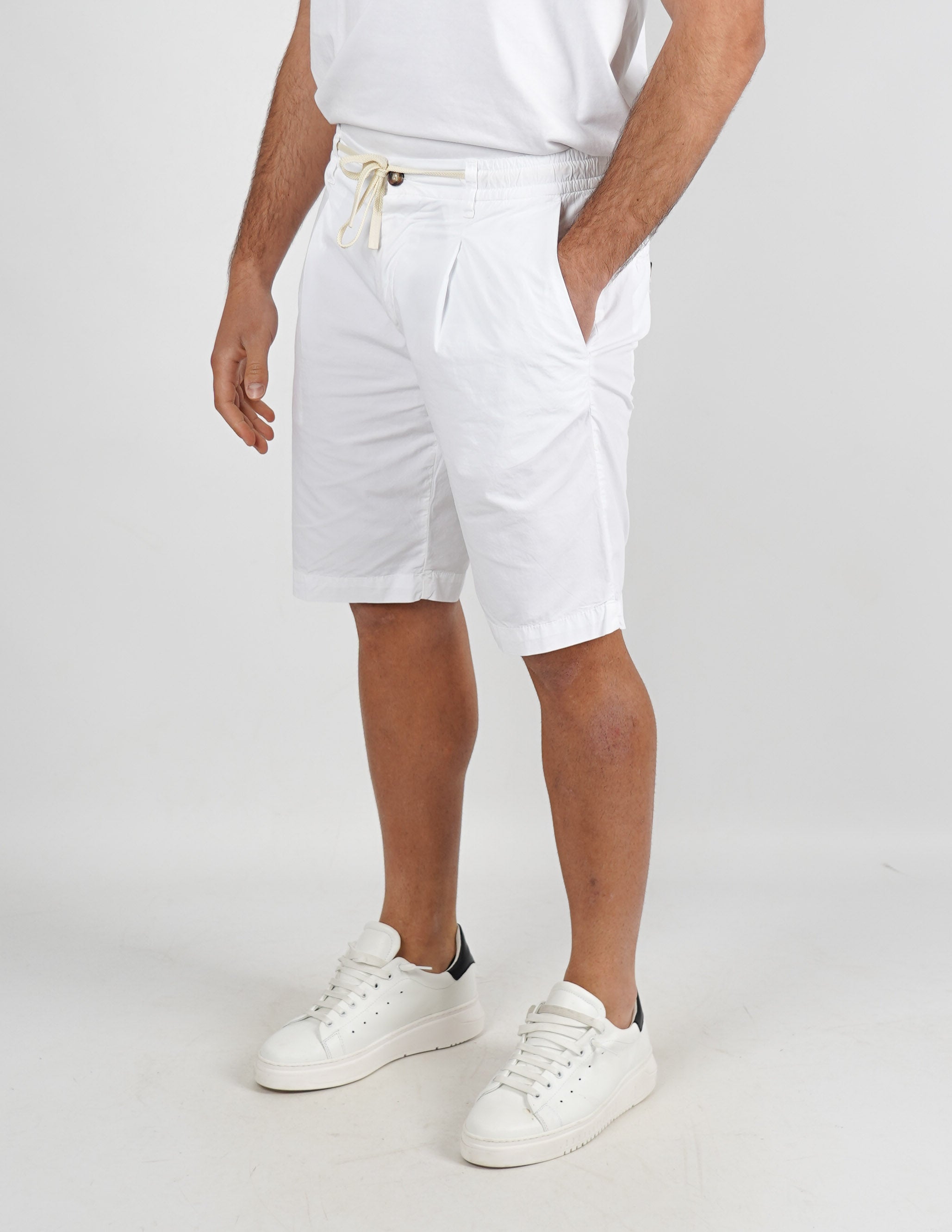 bermuda in cotone con coulisse