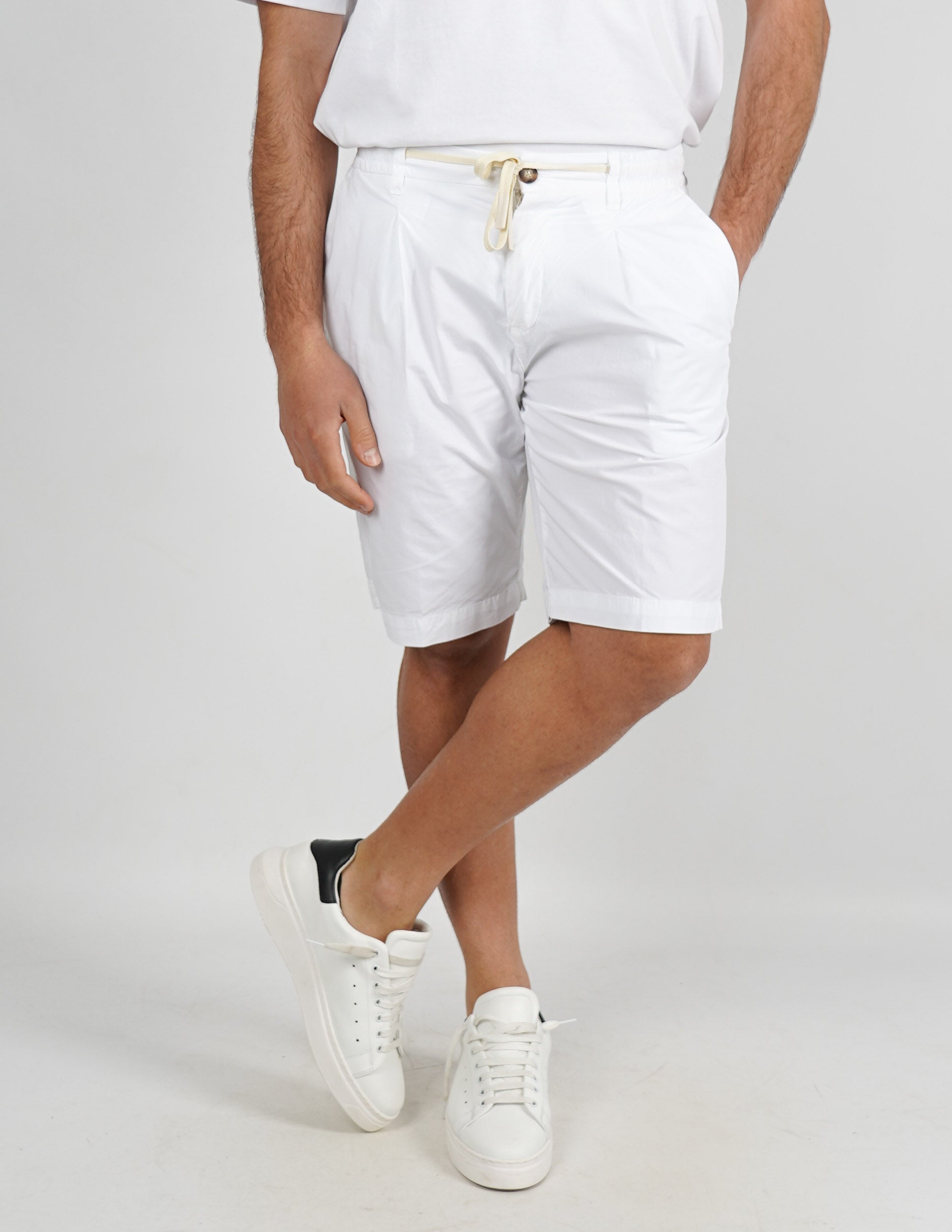 bermuda in cotone con coulisse