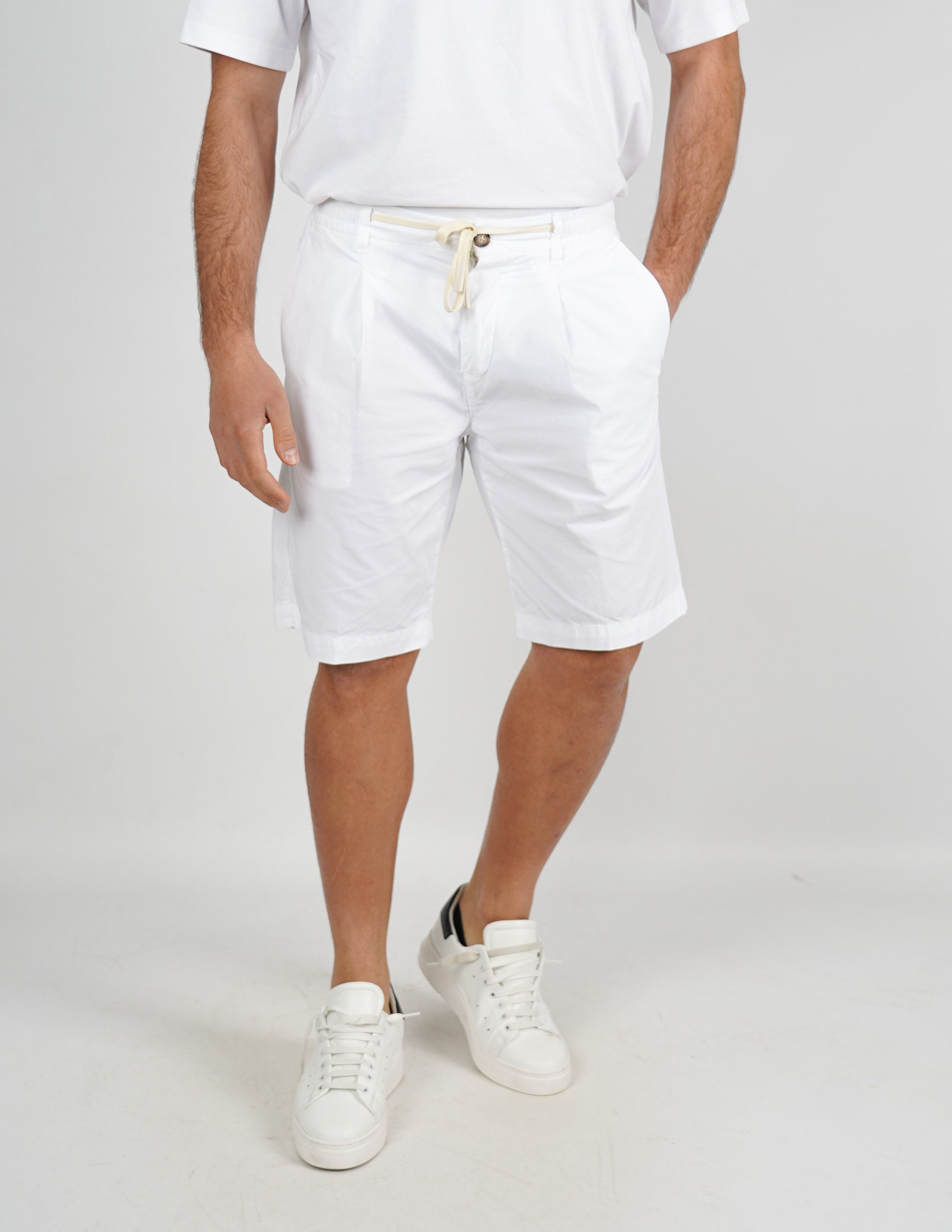 bermuda in cotone con coulisse