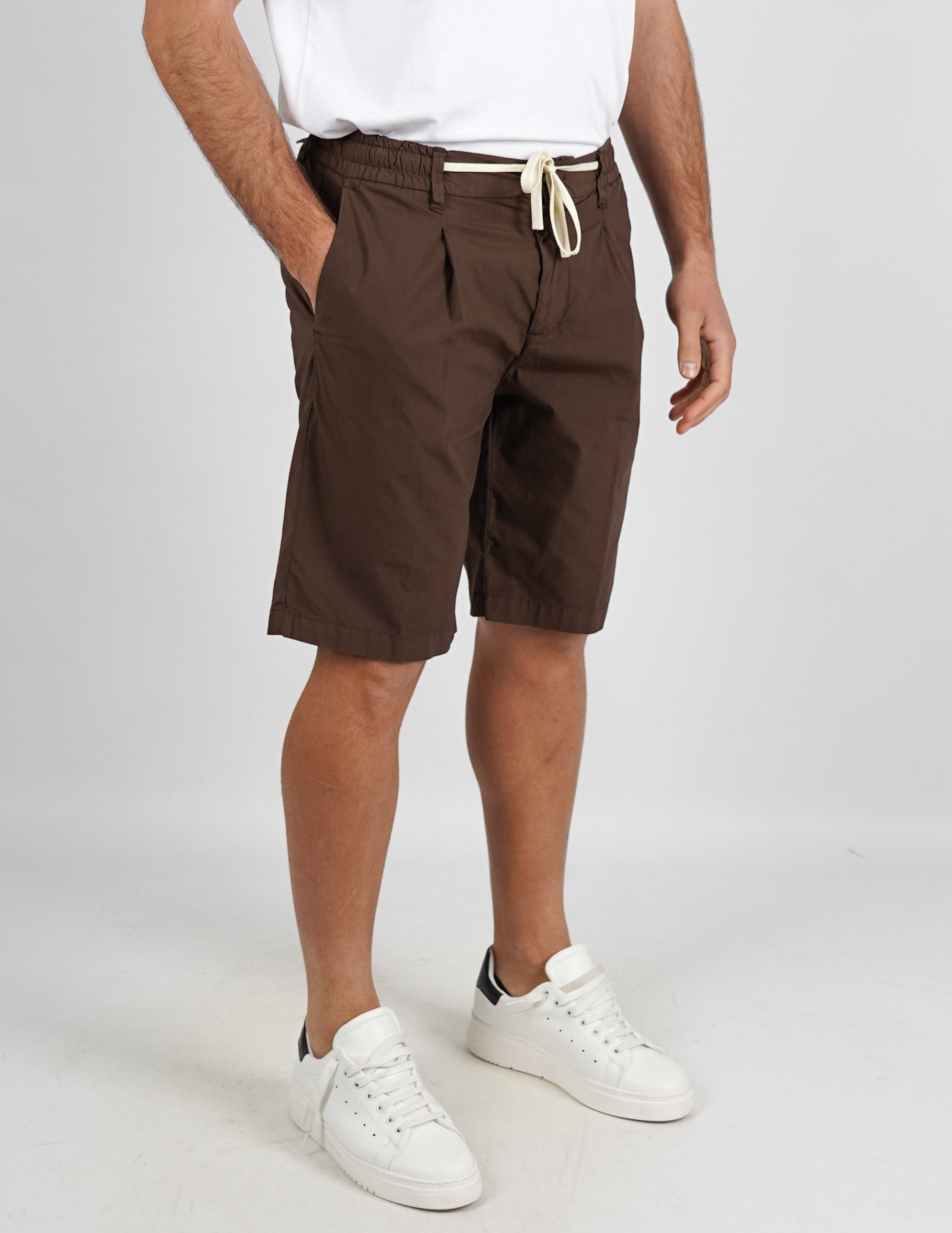 bermuda in cotone con coulisse