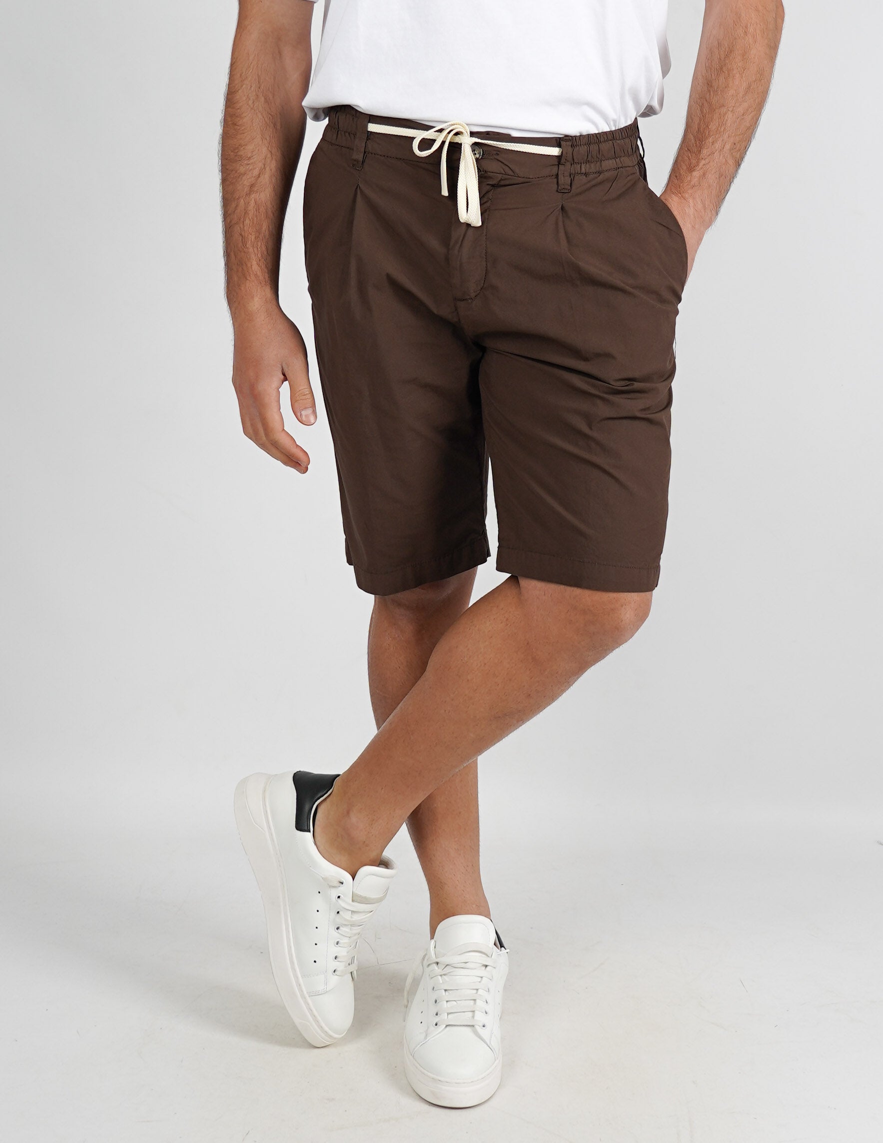 bermuda in cotone con coulisse