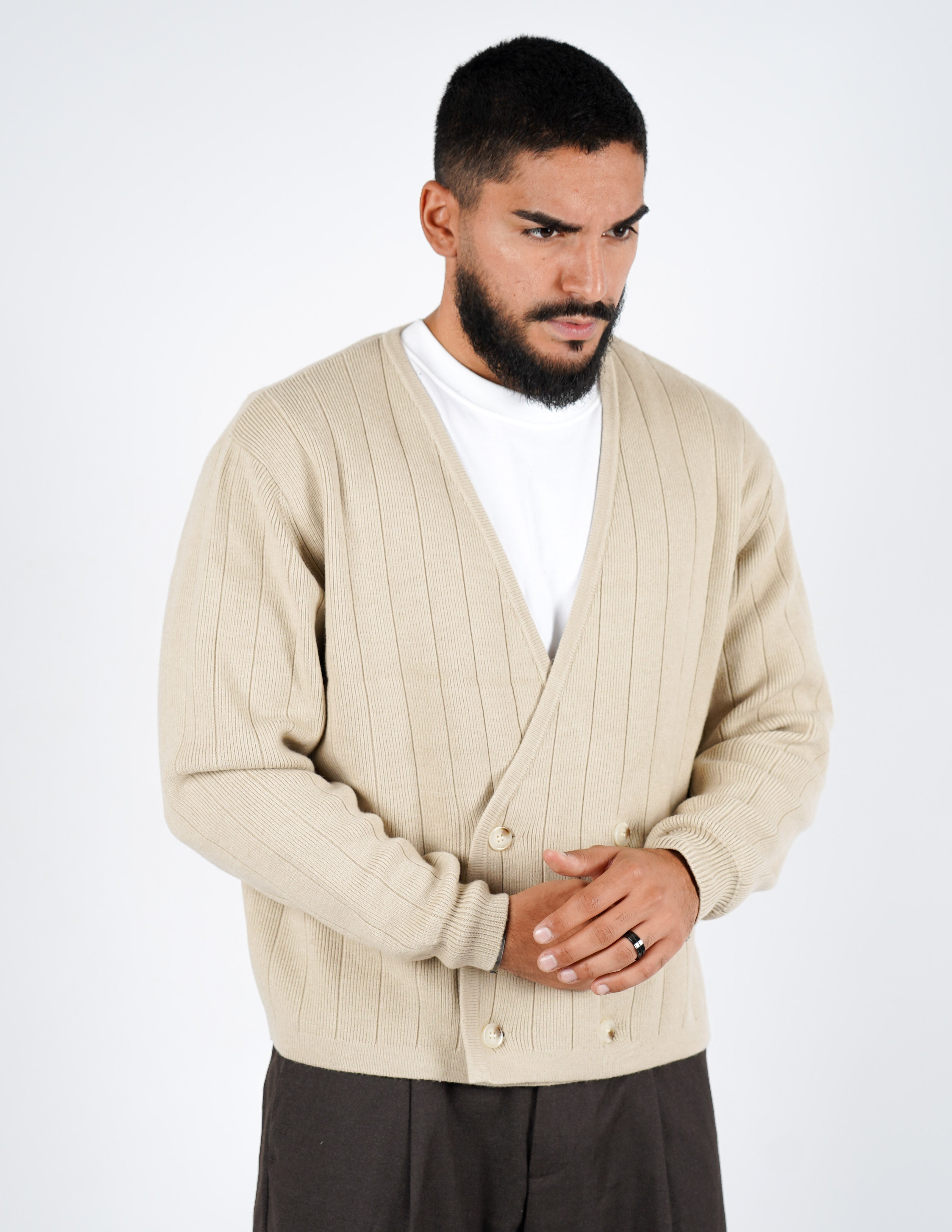 Cardigan uomo doppiopetto