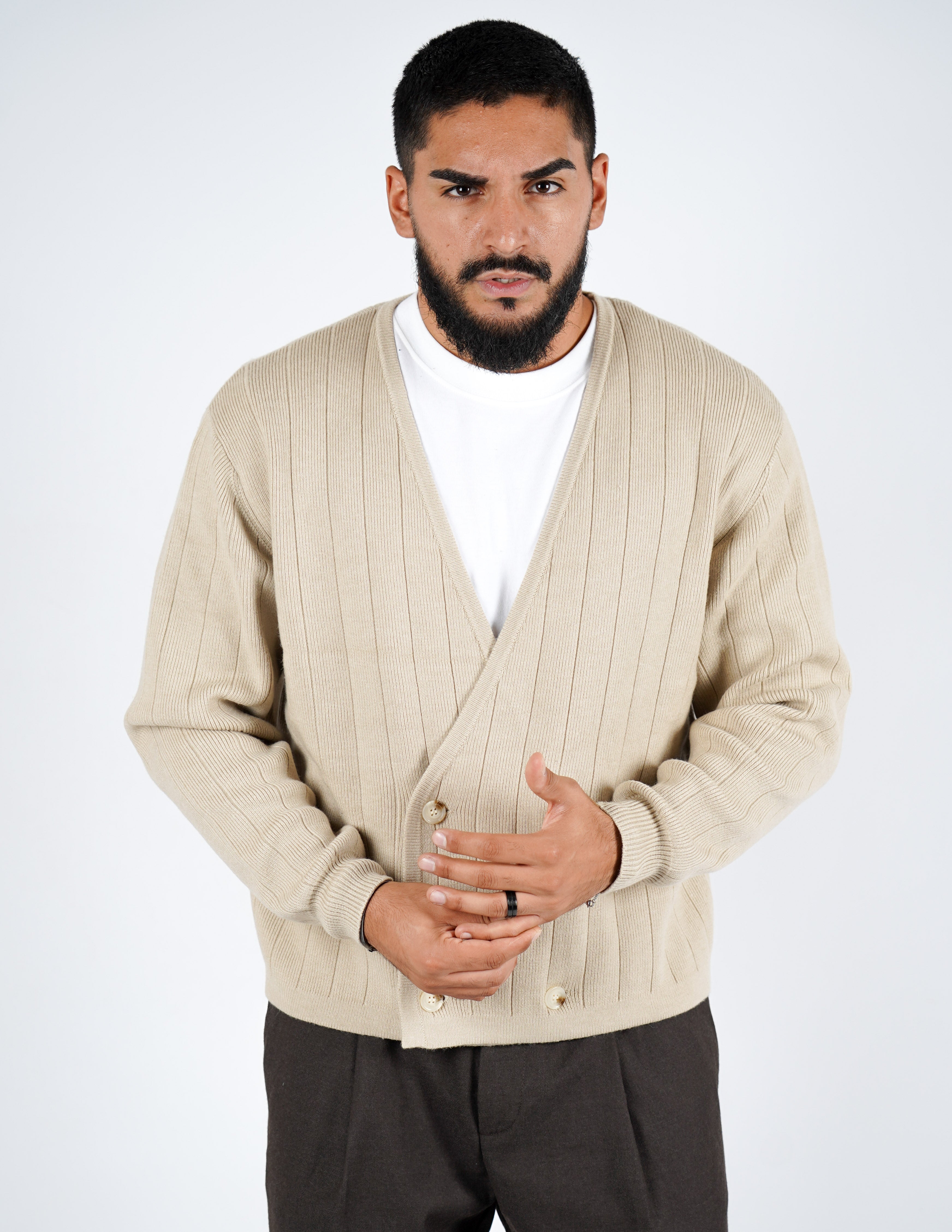 Cardigan uomo doppiopetto