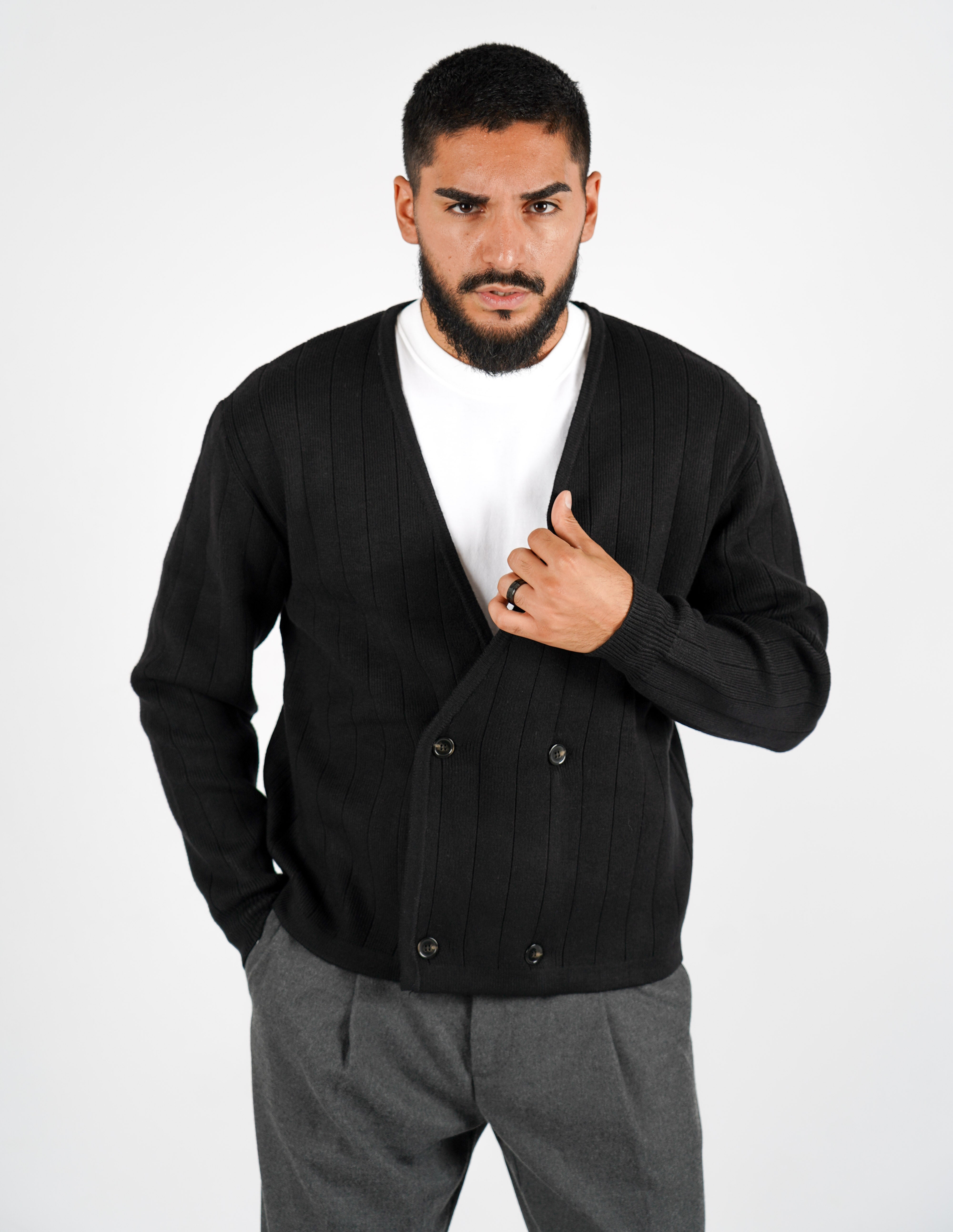 Cardigan uomo doppiopetto