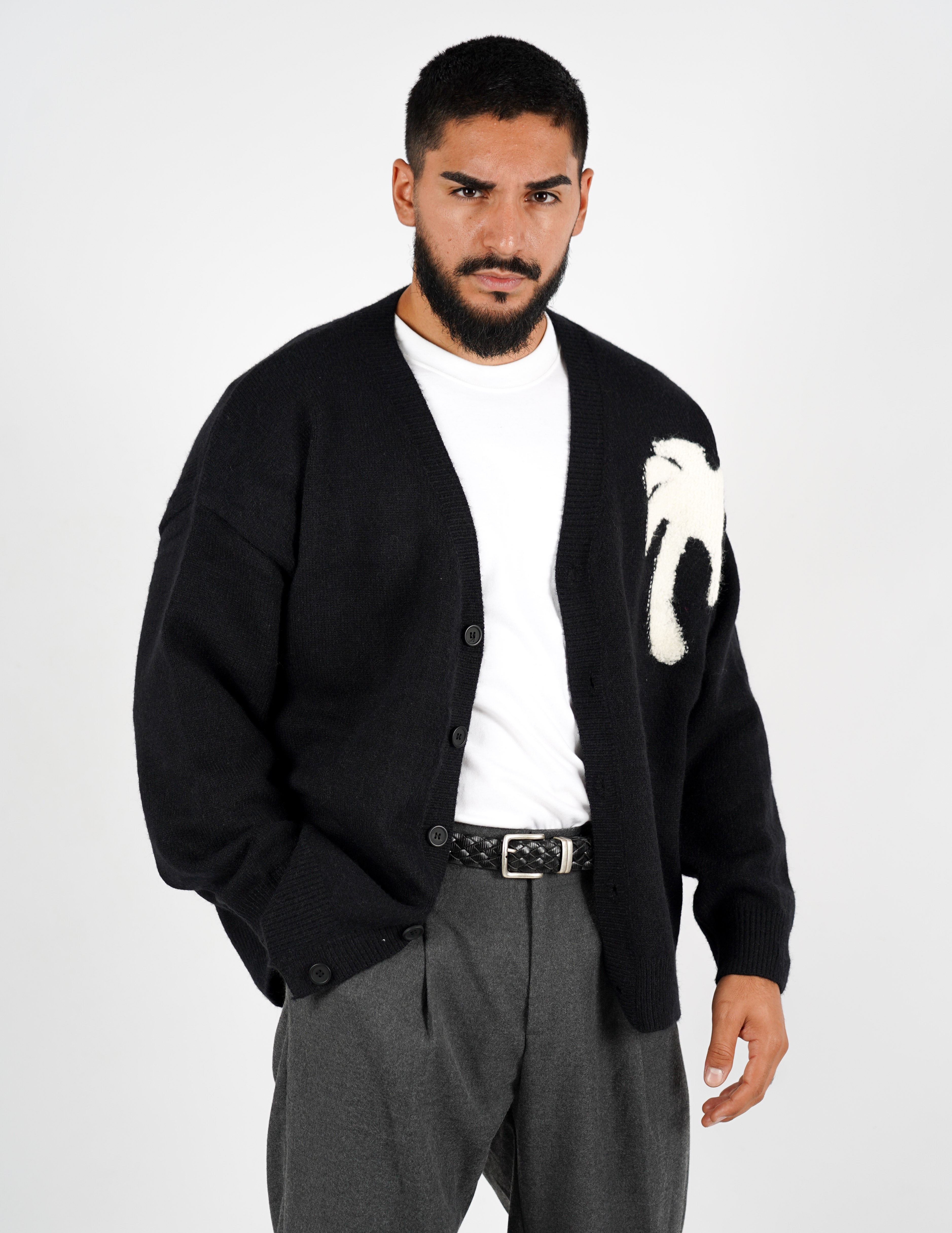 Cardigan Over con ricamo