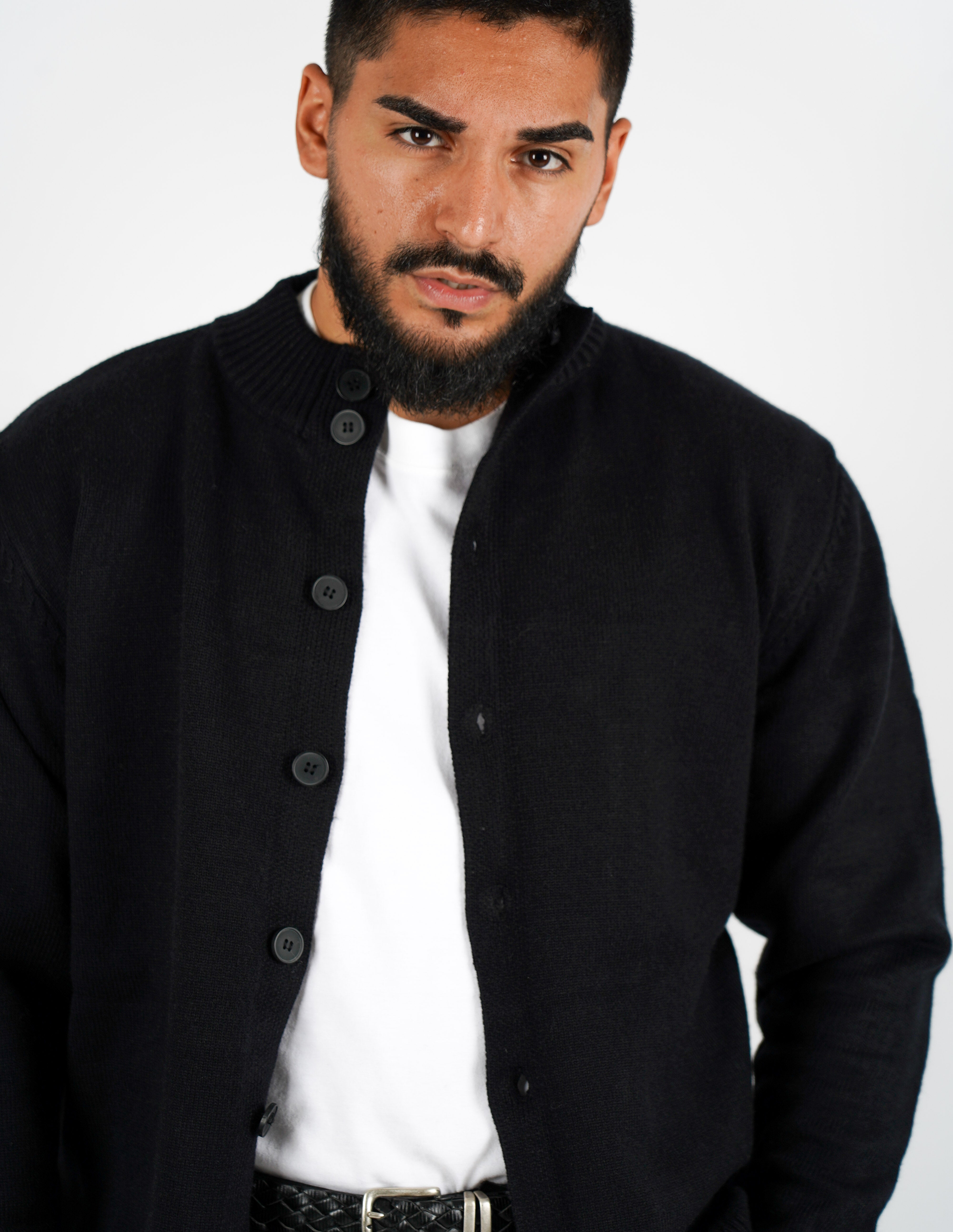 Cardigan manica lunga con collo