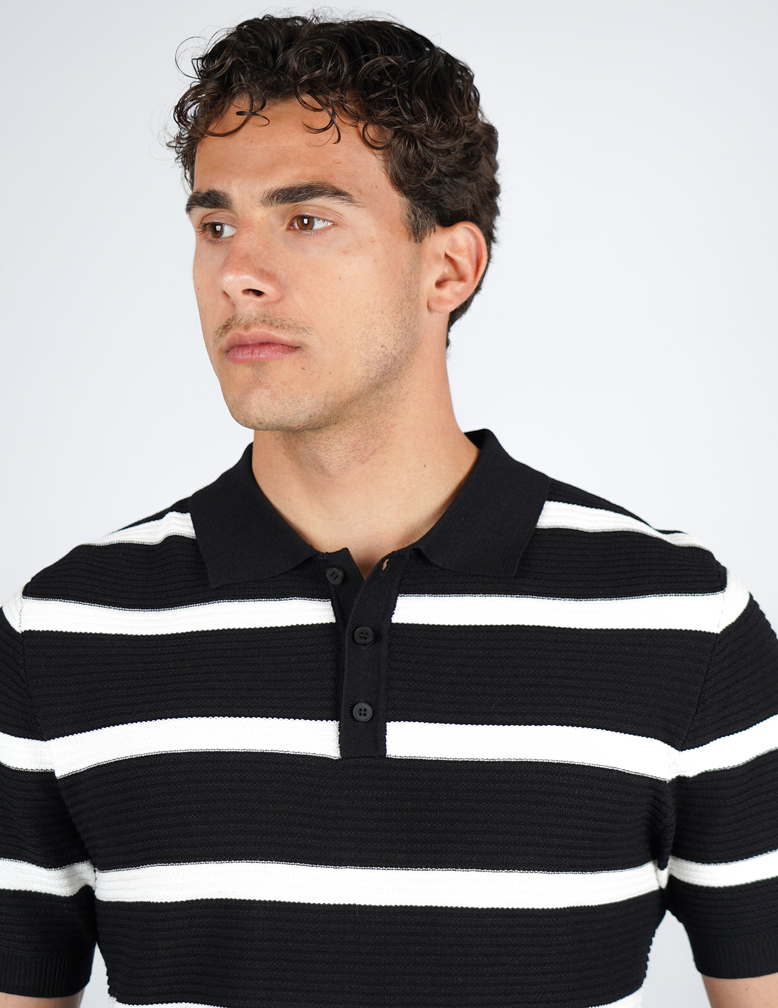 polo in maglia a righe
