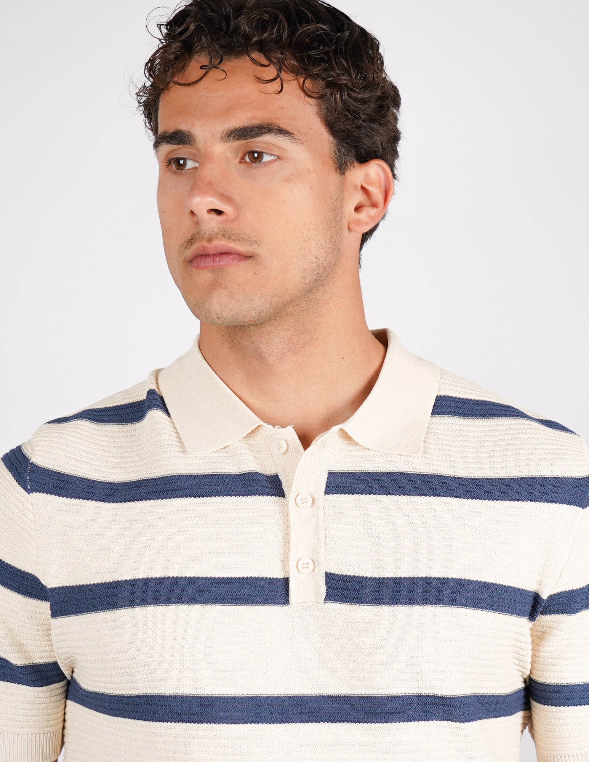 polo in maglia a righe