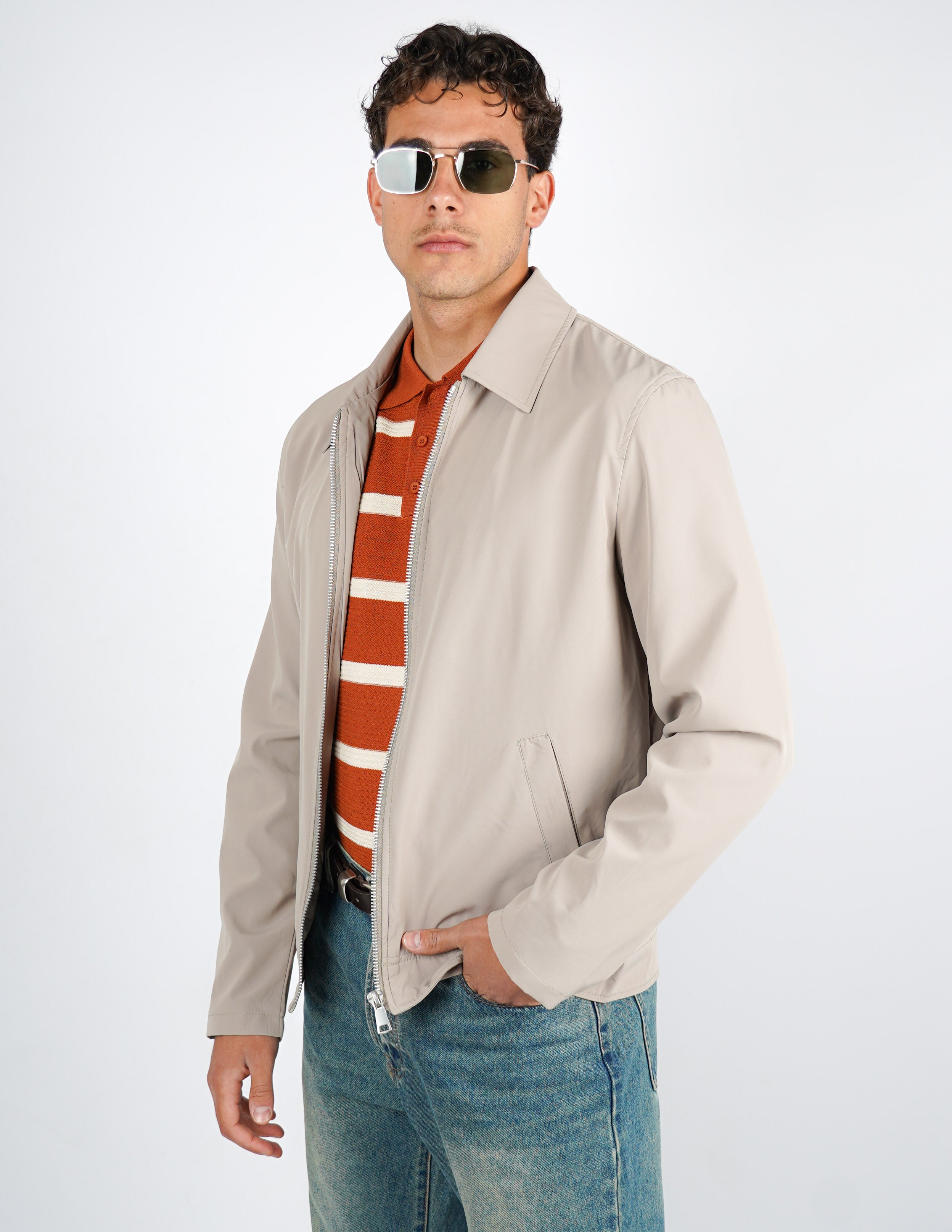 GIUBBINO UOMO LEGGERO CON COLLO
