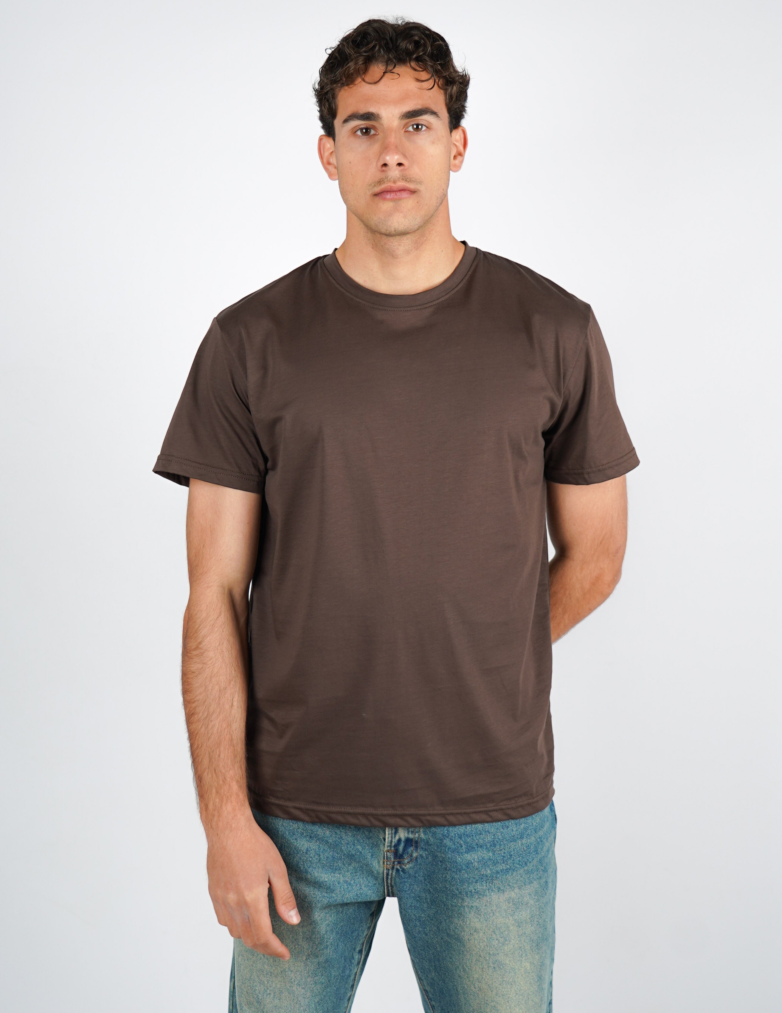 t-shirt girocollo cotone filo di scozia "fine tex"