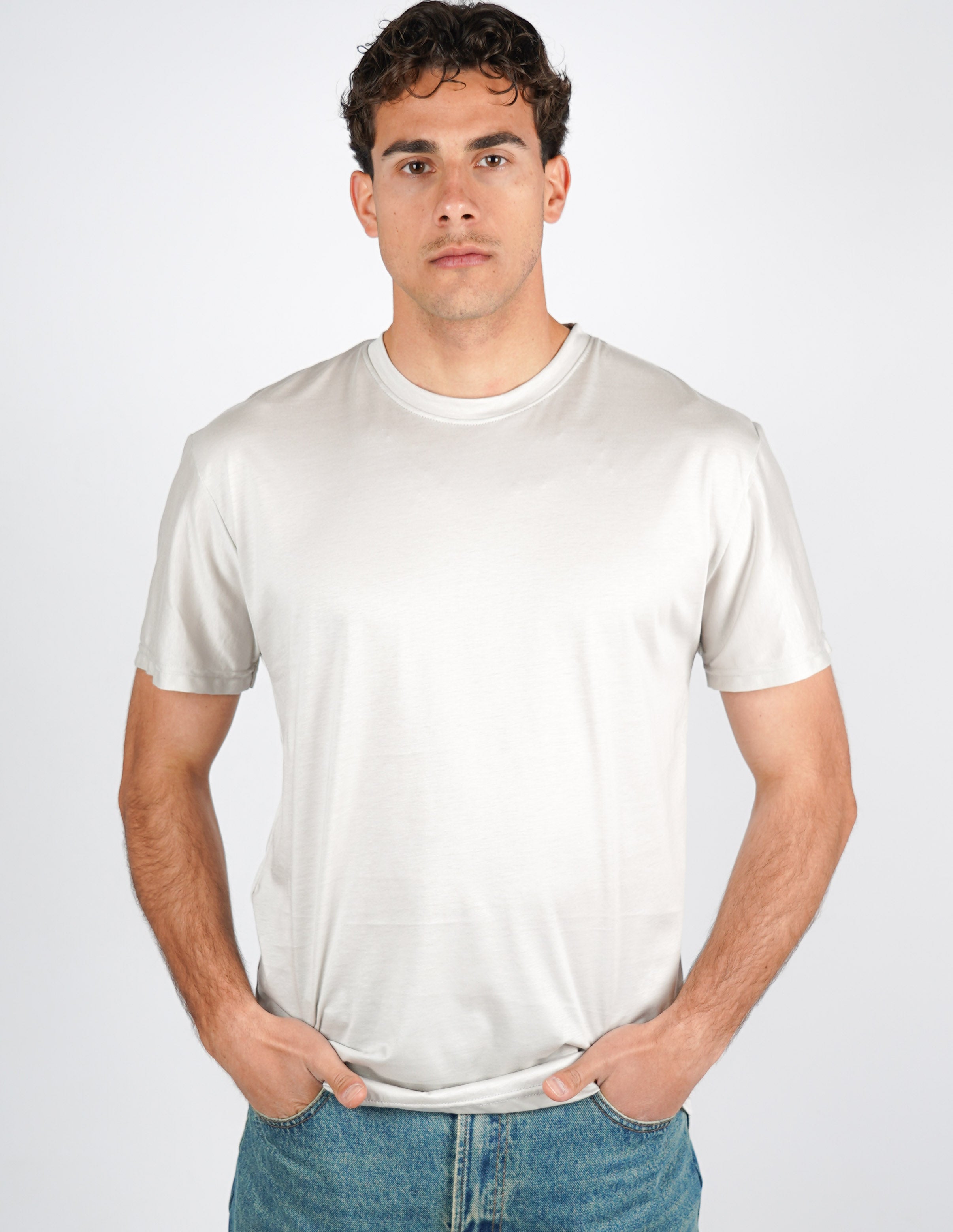 t-shirt girocollo cotone filo di scozia "fine tex"