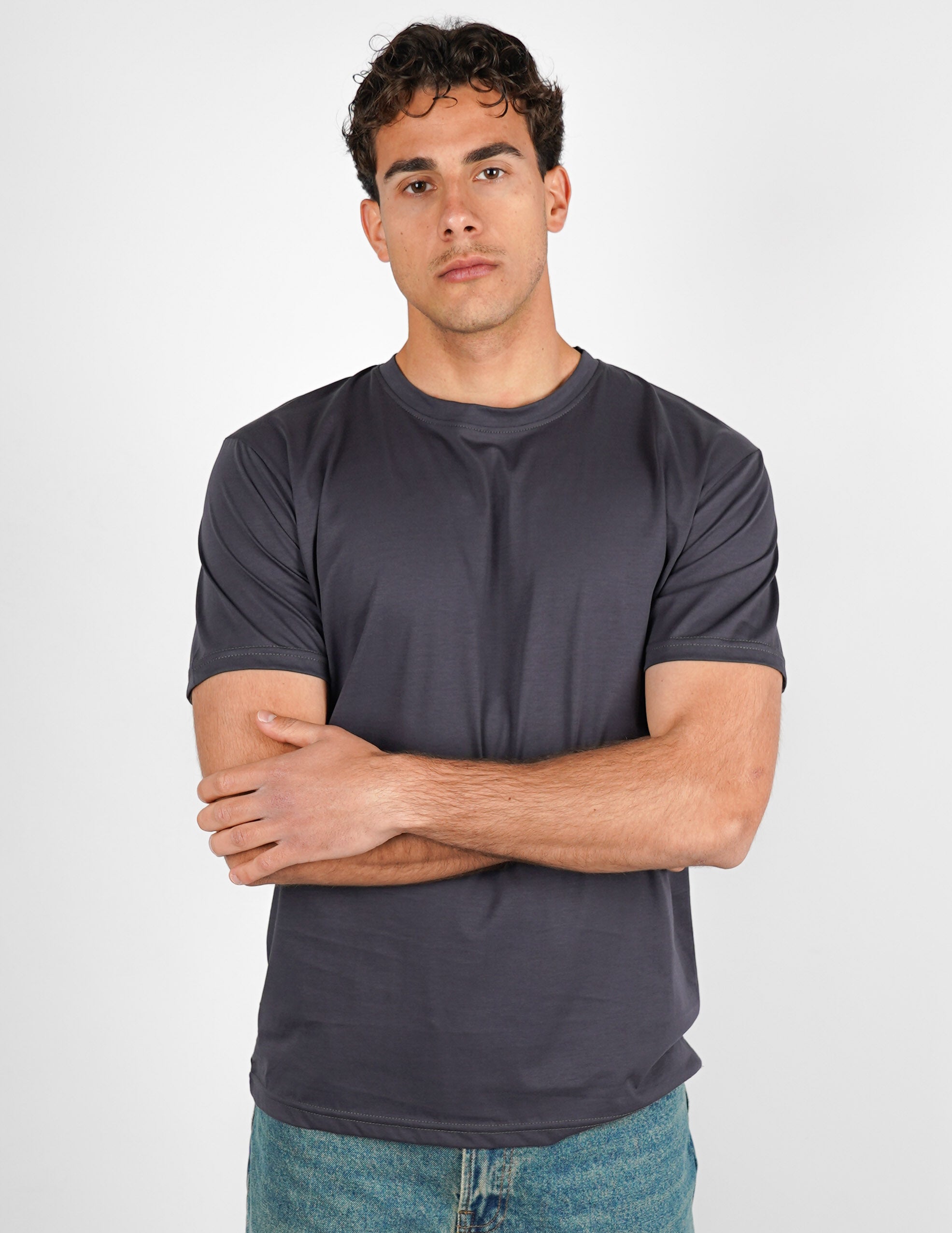t-shirt girocollo cotone filo di scozia "fine tex"