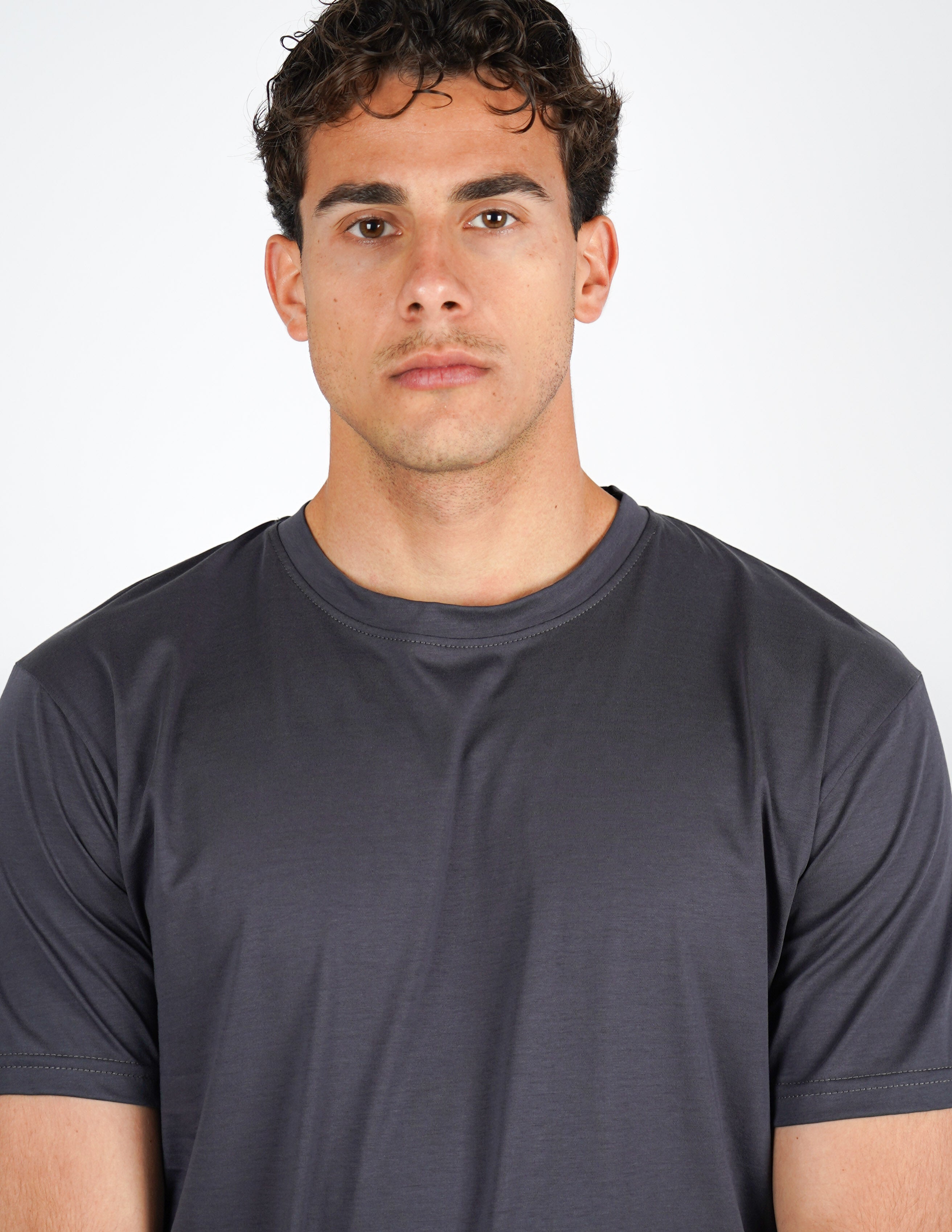 t-shirt girocollo cotone filo di scozia "fine tex"