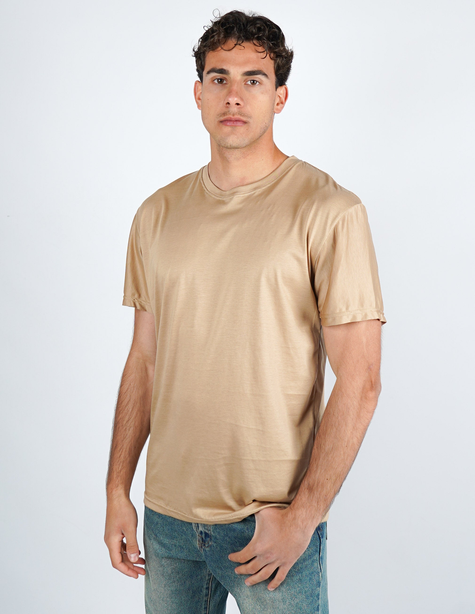 t-shirt girocollo cotone filo di scozia "fine tex"