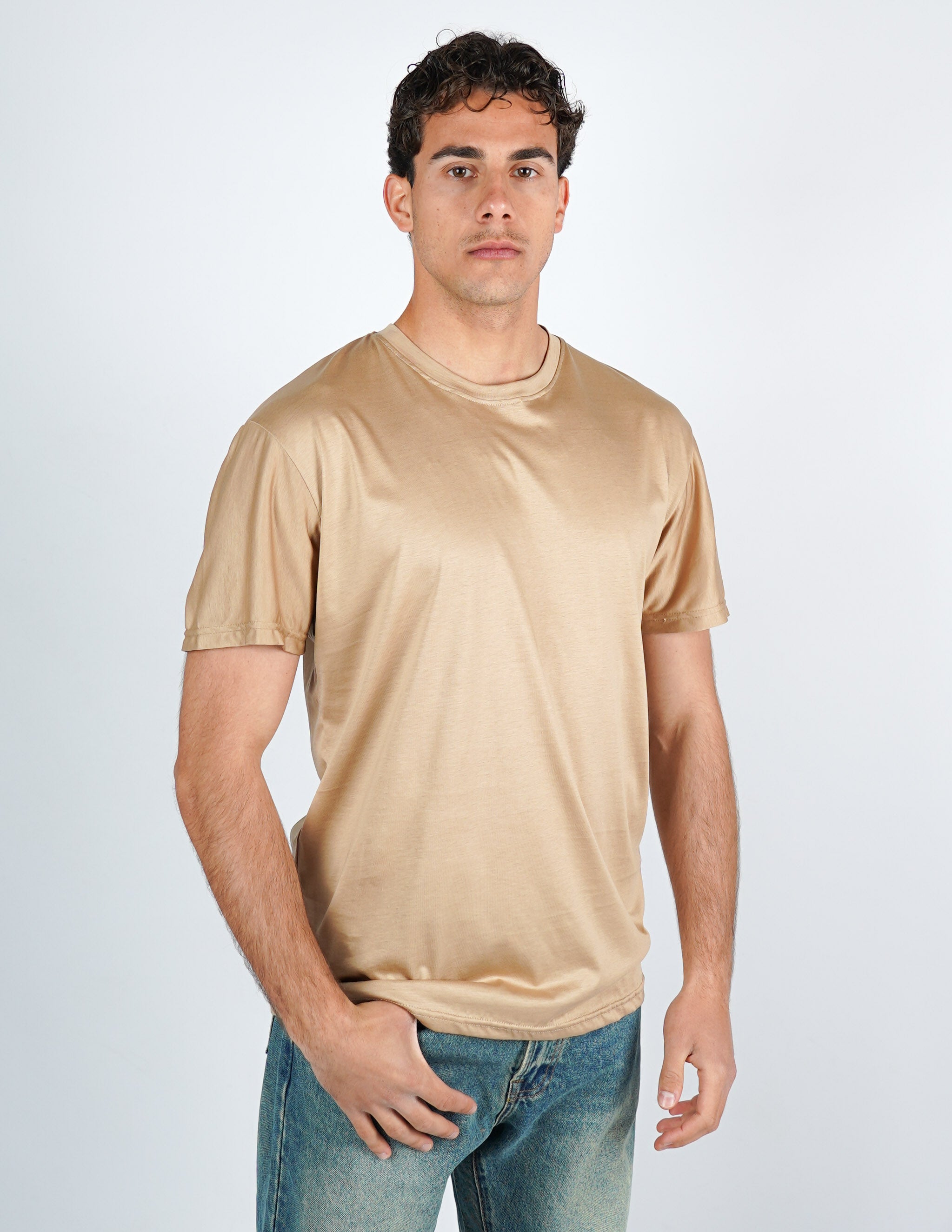 t-shirt girocollo cotone filo di scozia "fine tex"