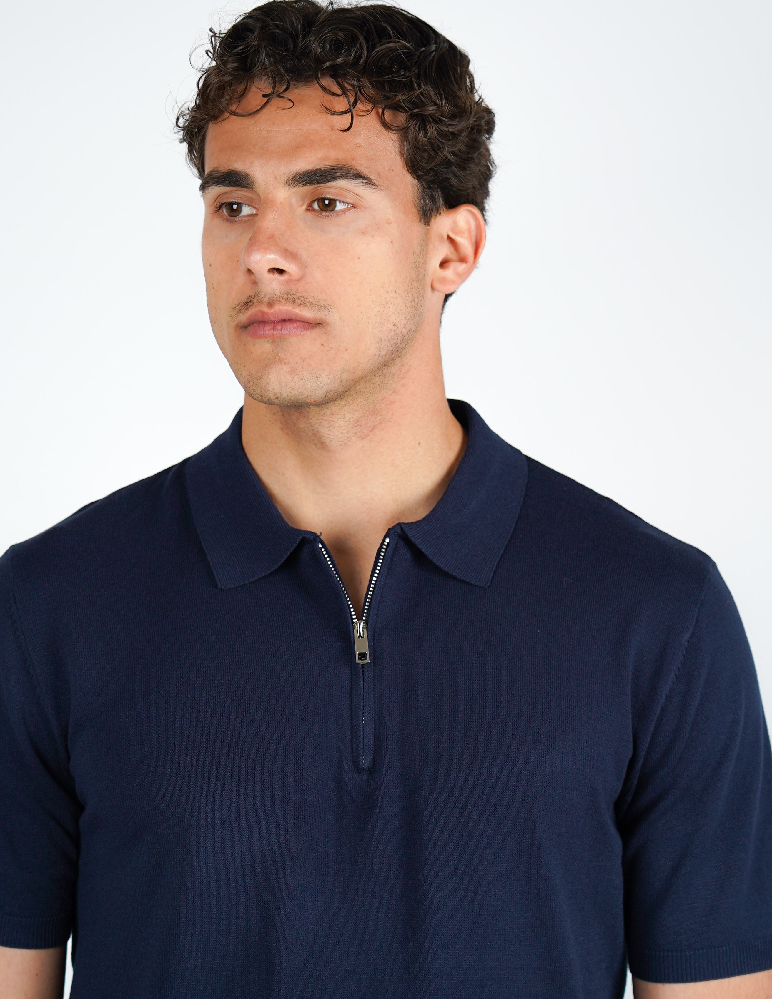Polo manica corta con zip