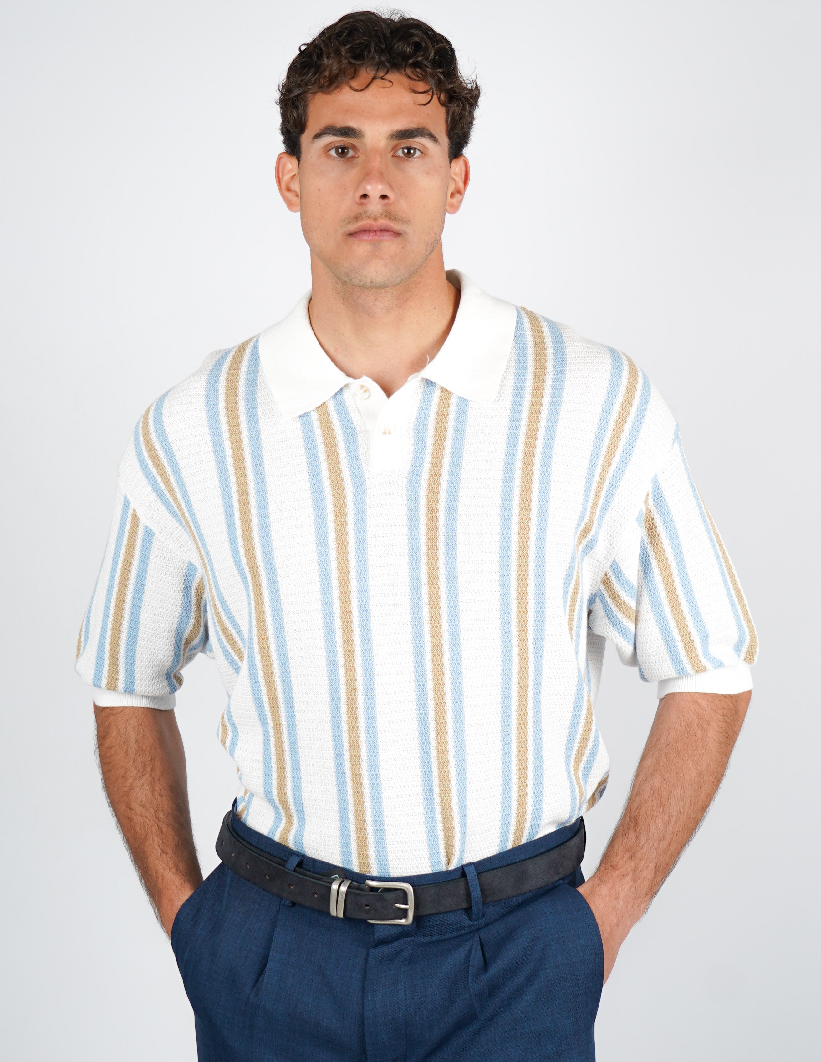 POLO CROCHET CON BOTTONE