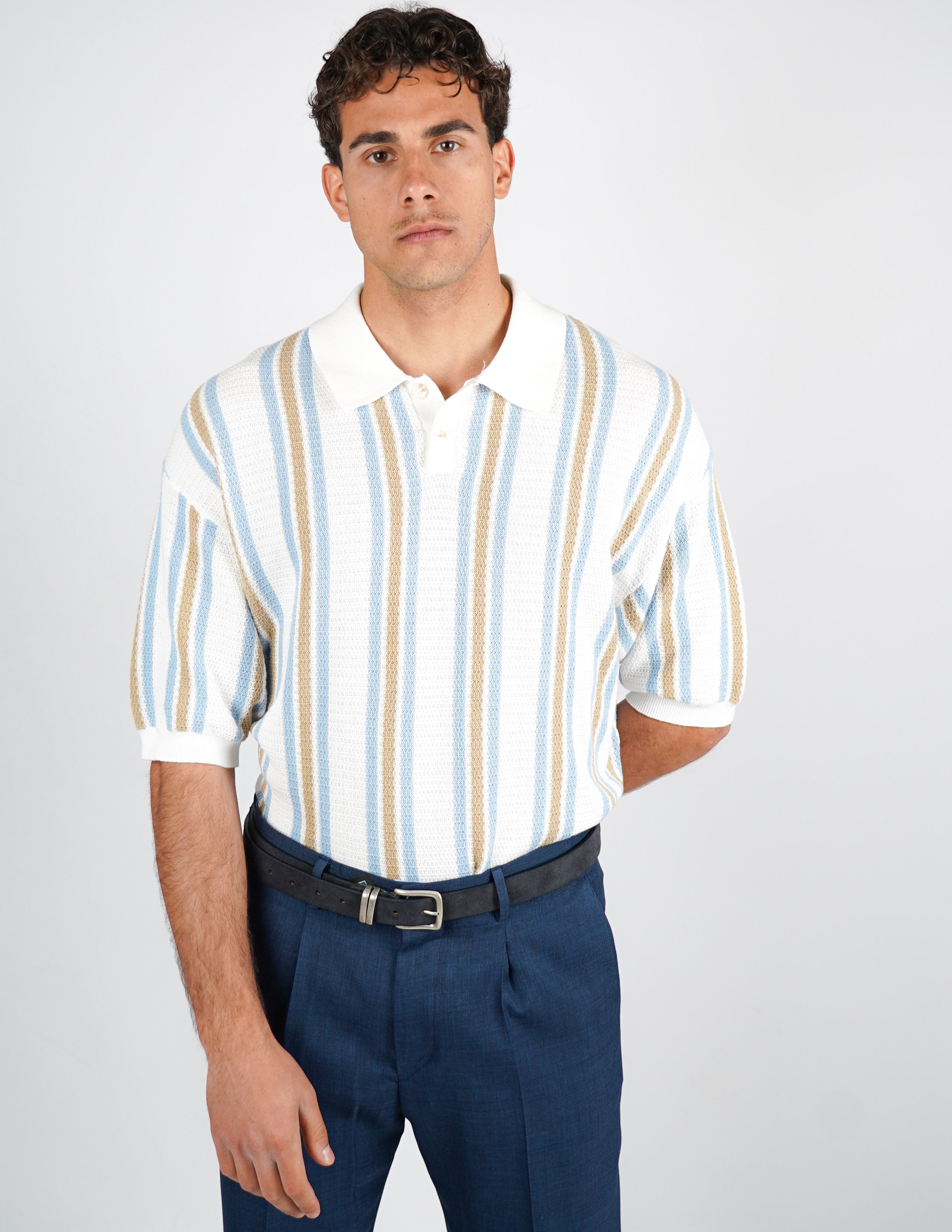 POLO CROCHET CON BOTTONE