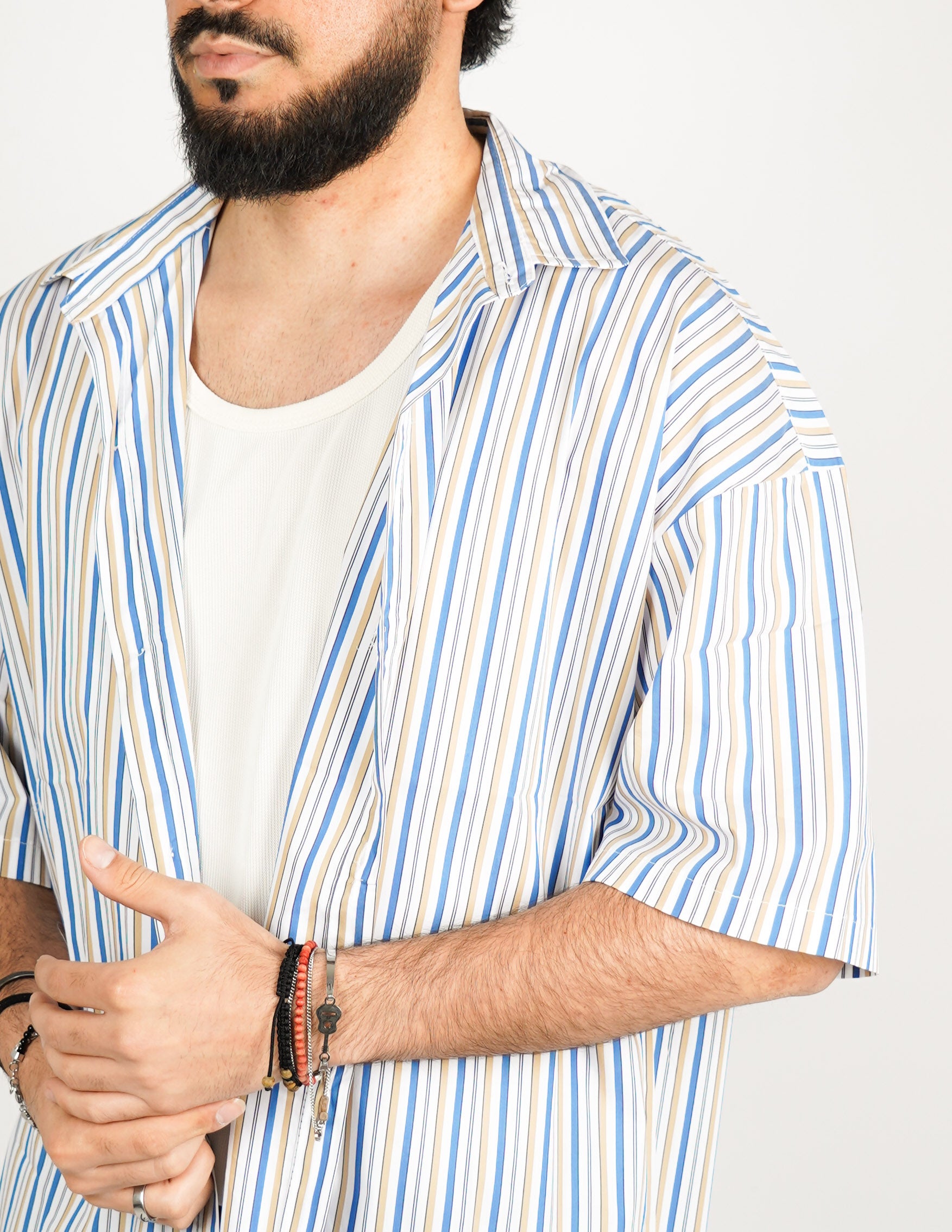 CAMICIA MANICA CORTA A RIGHE
