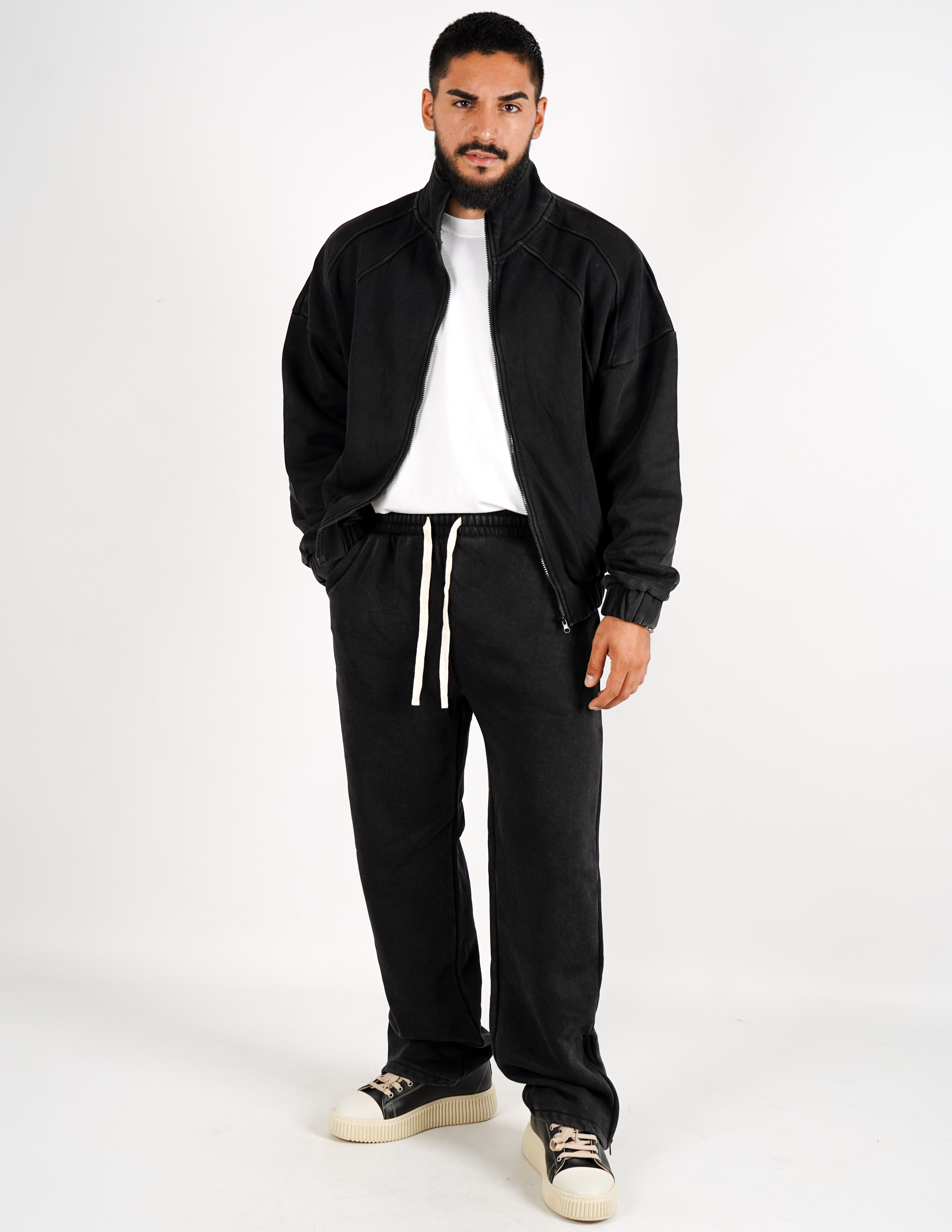 Tuta felpa con zip + pantalone