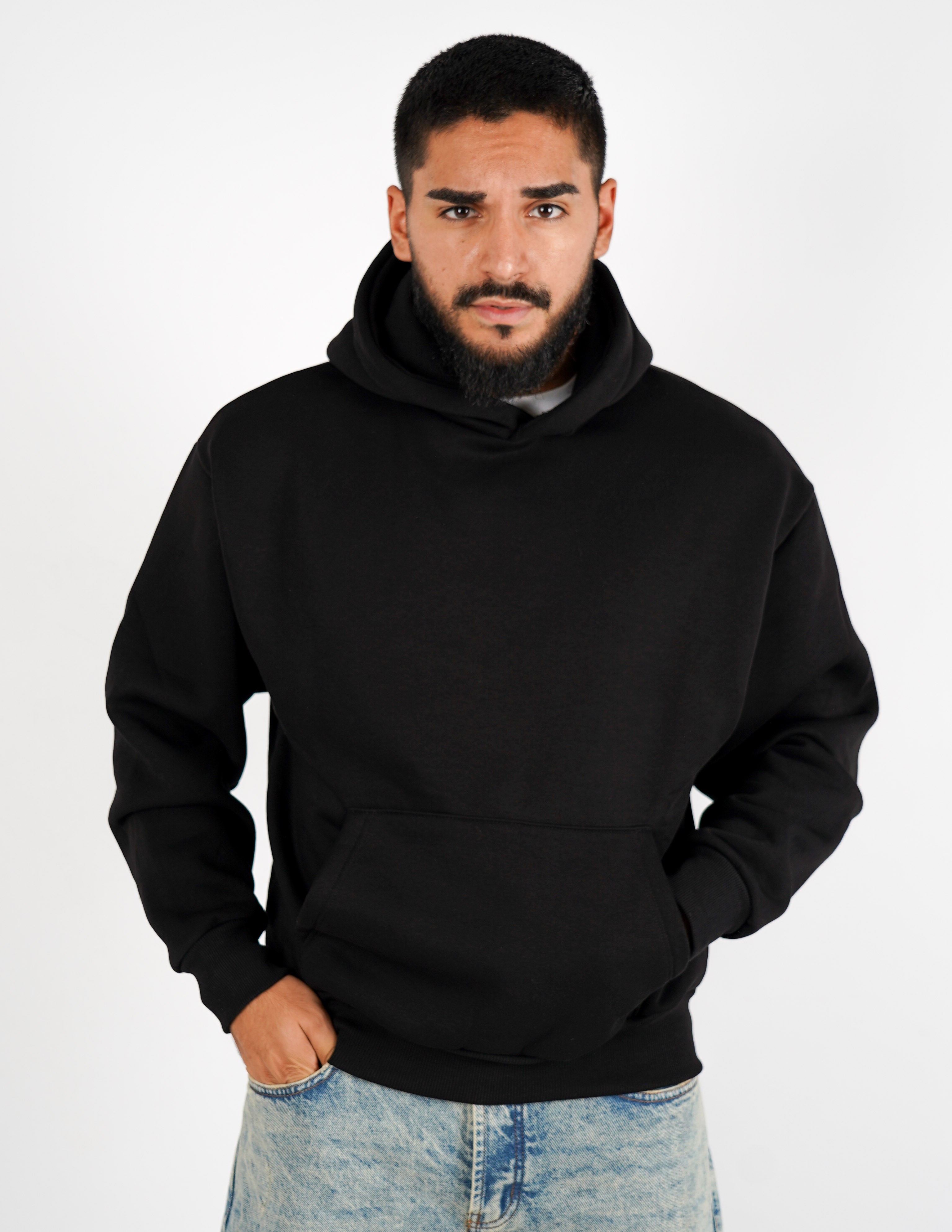 FELPA BOXY FIT CON CAPPUCCIO