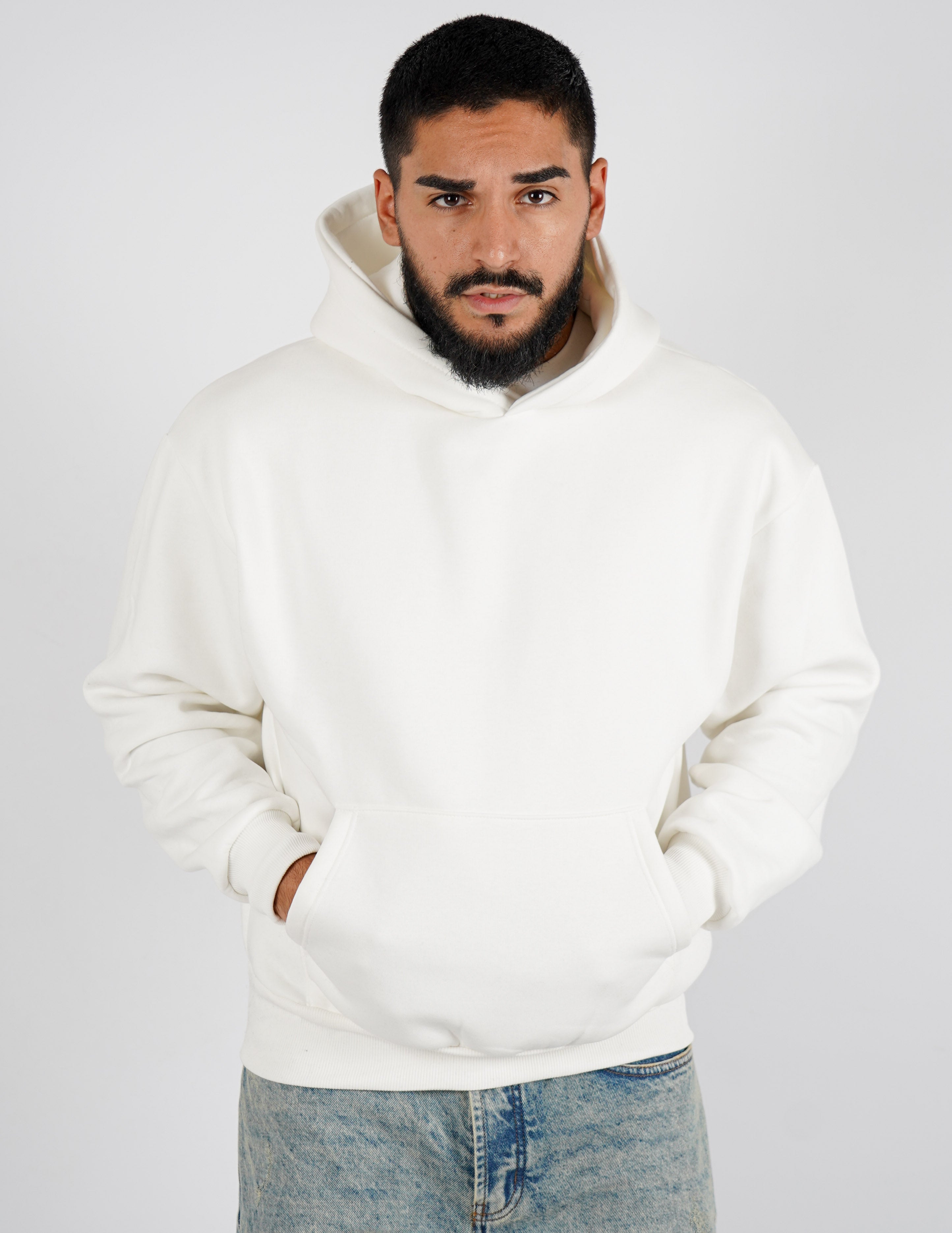 FELPA BOXY FIT CON CAPPUCCIO