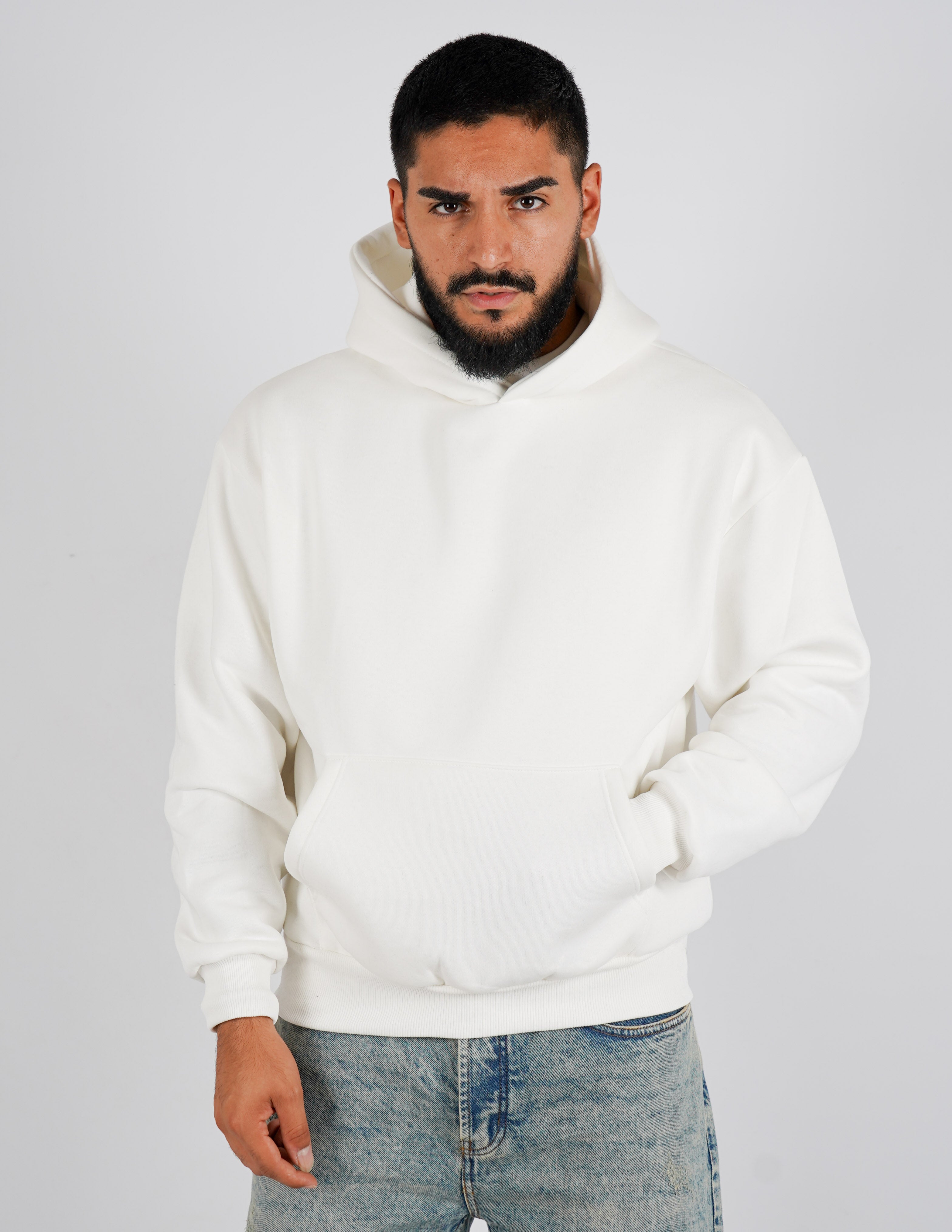 FELPA BOXY FIT CON CAPPUCCIO
