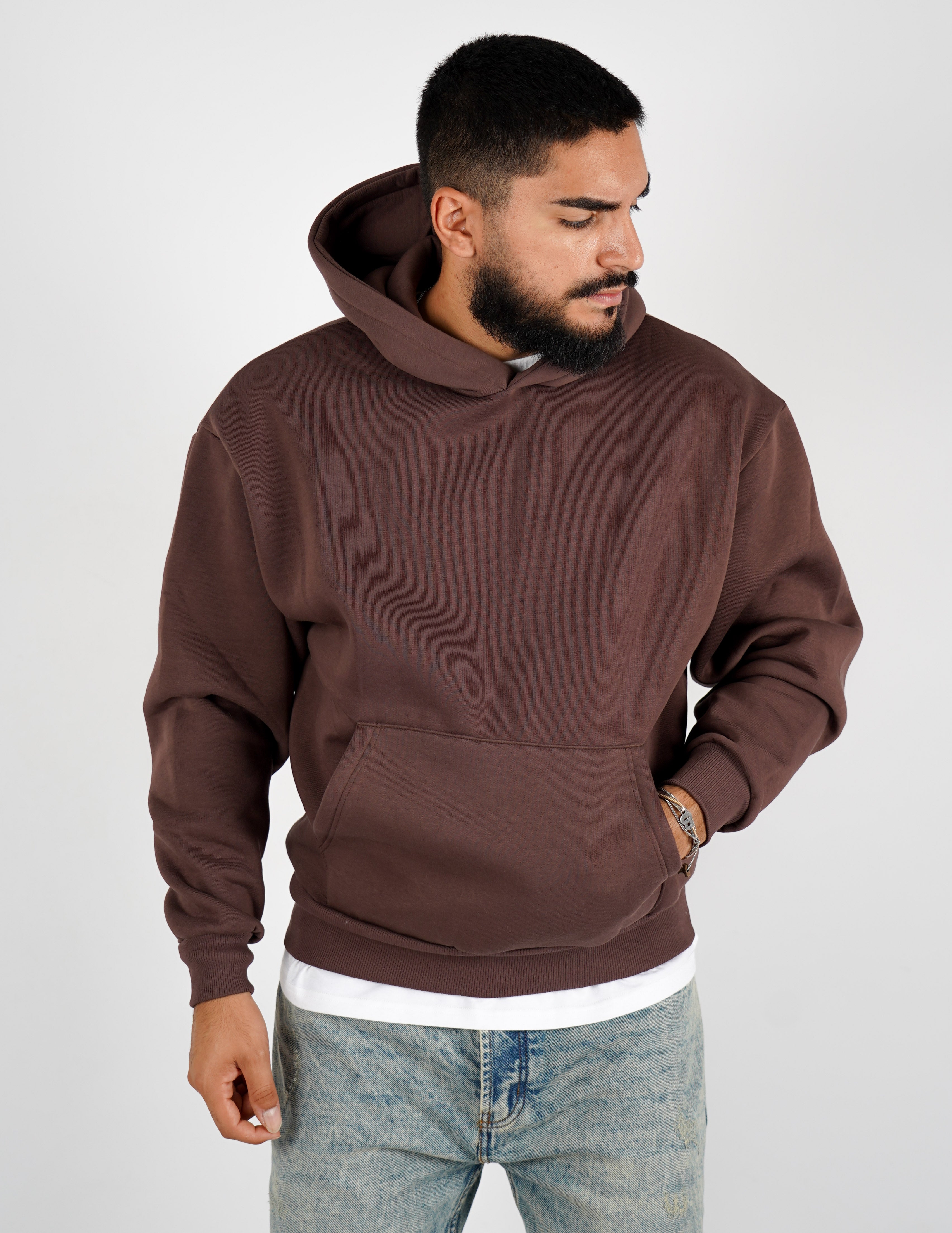 FELPA BOXY FIT CON CAPPUCCIO
