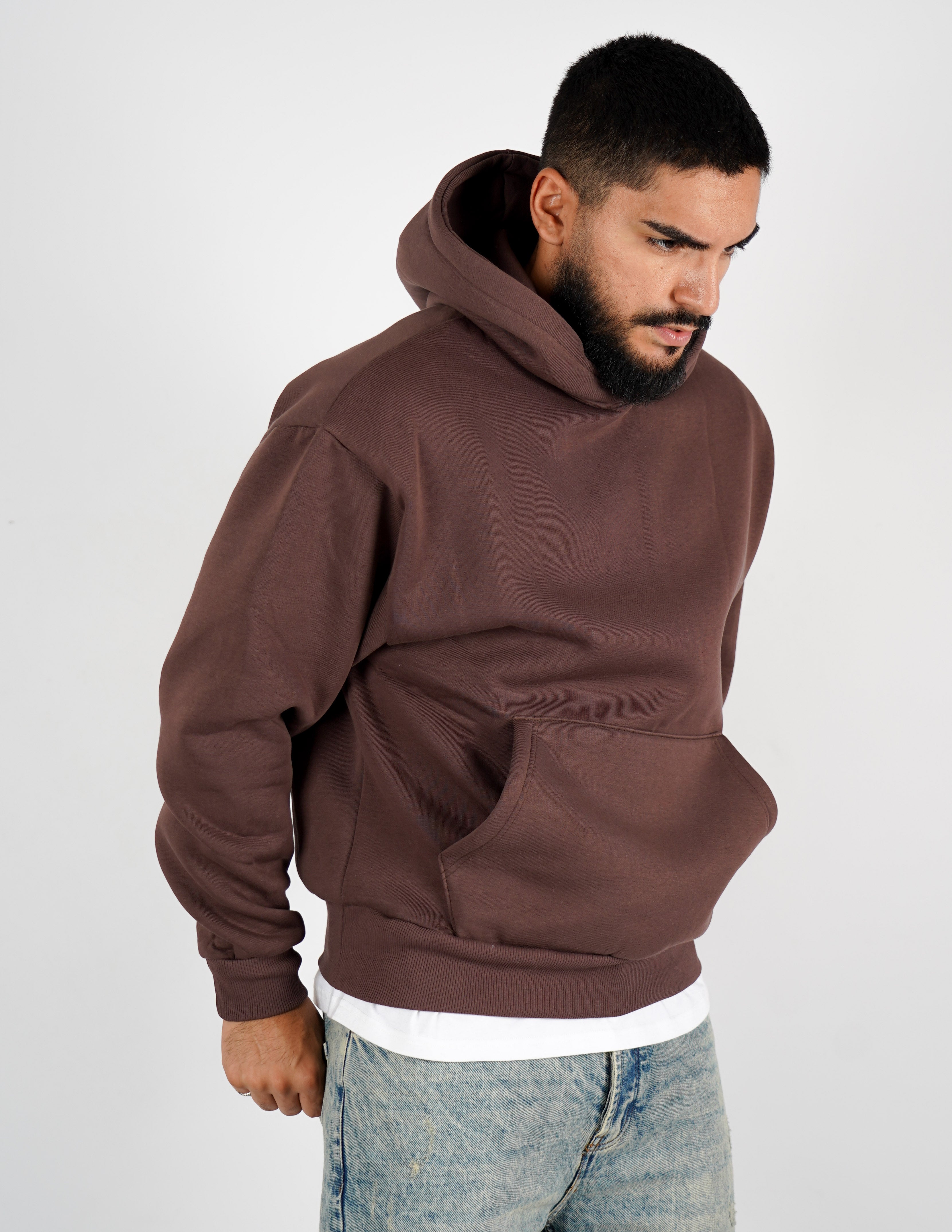 FELPA BOXY FIT CON CAPPUCCIO