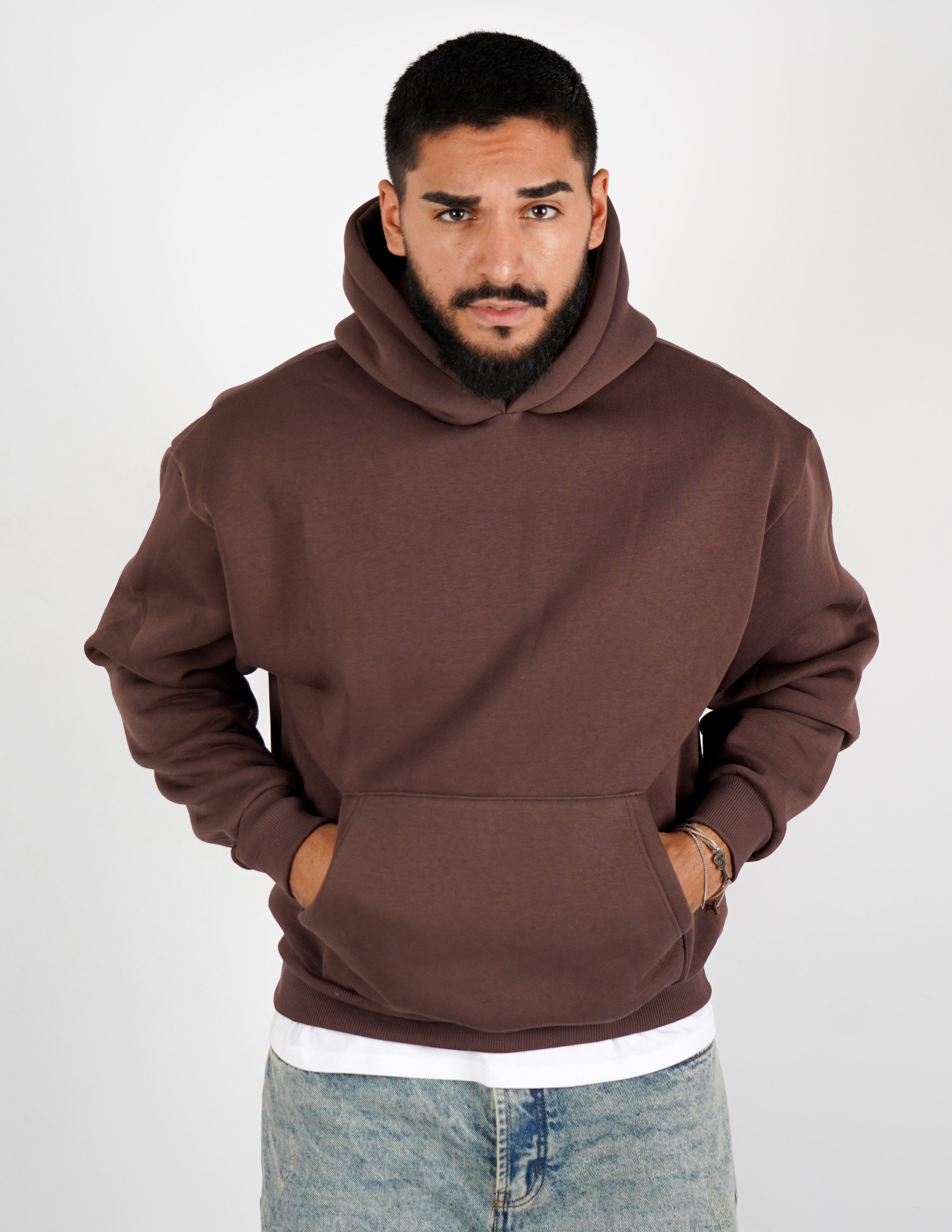 FELPA BOXY FIT CON CAPPUCCIO