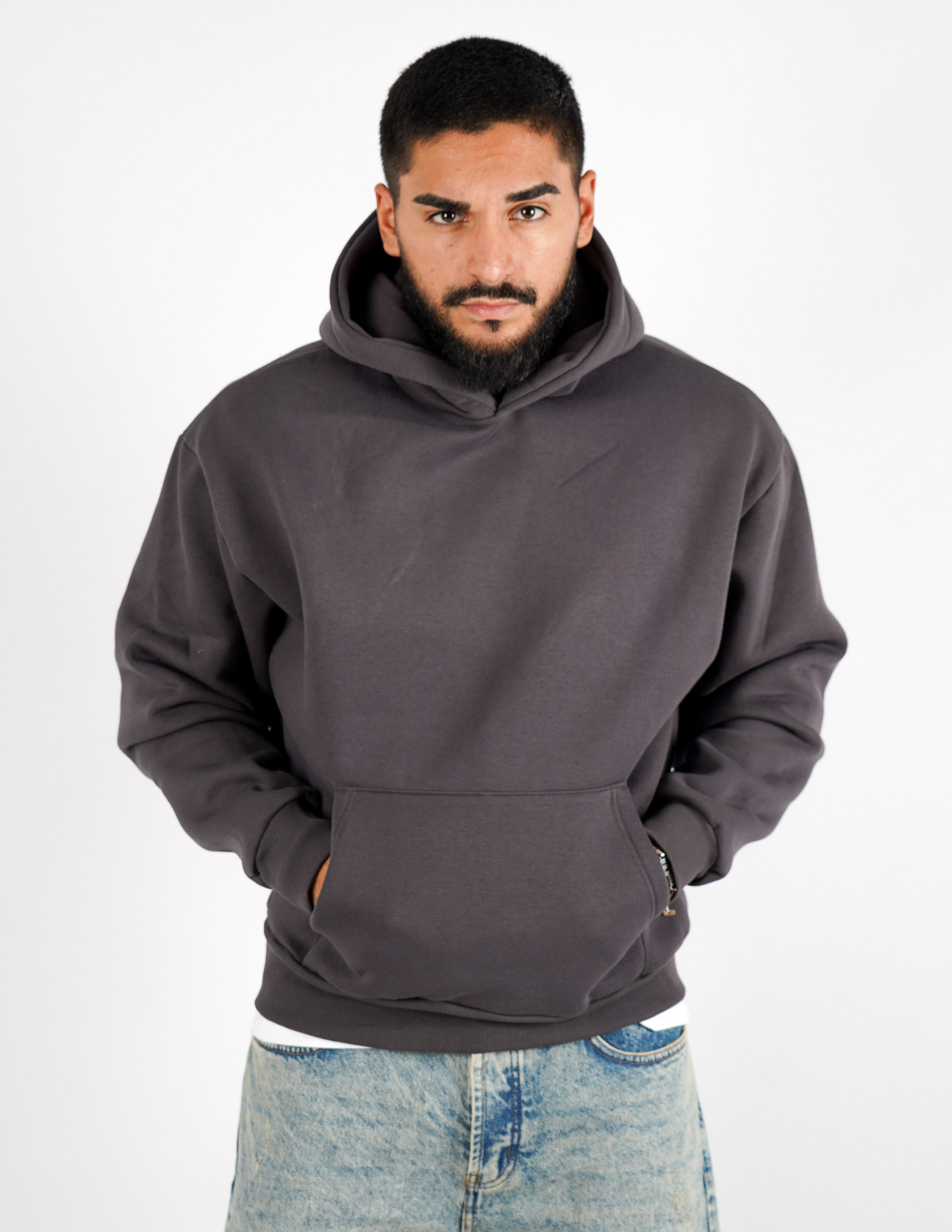 FELPA BOXY FIT CON CAPPUCCIO