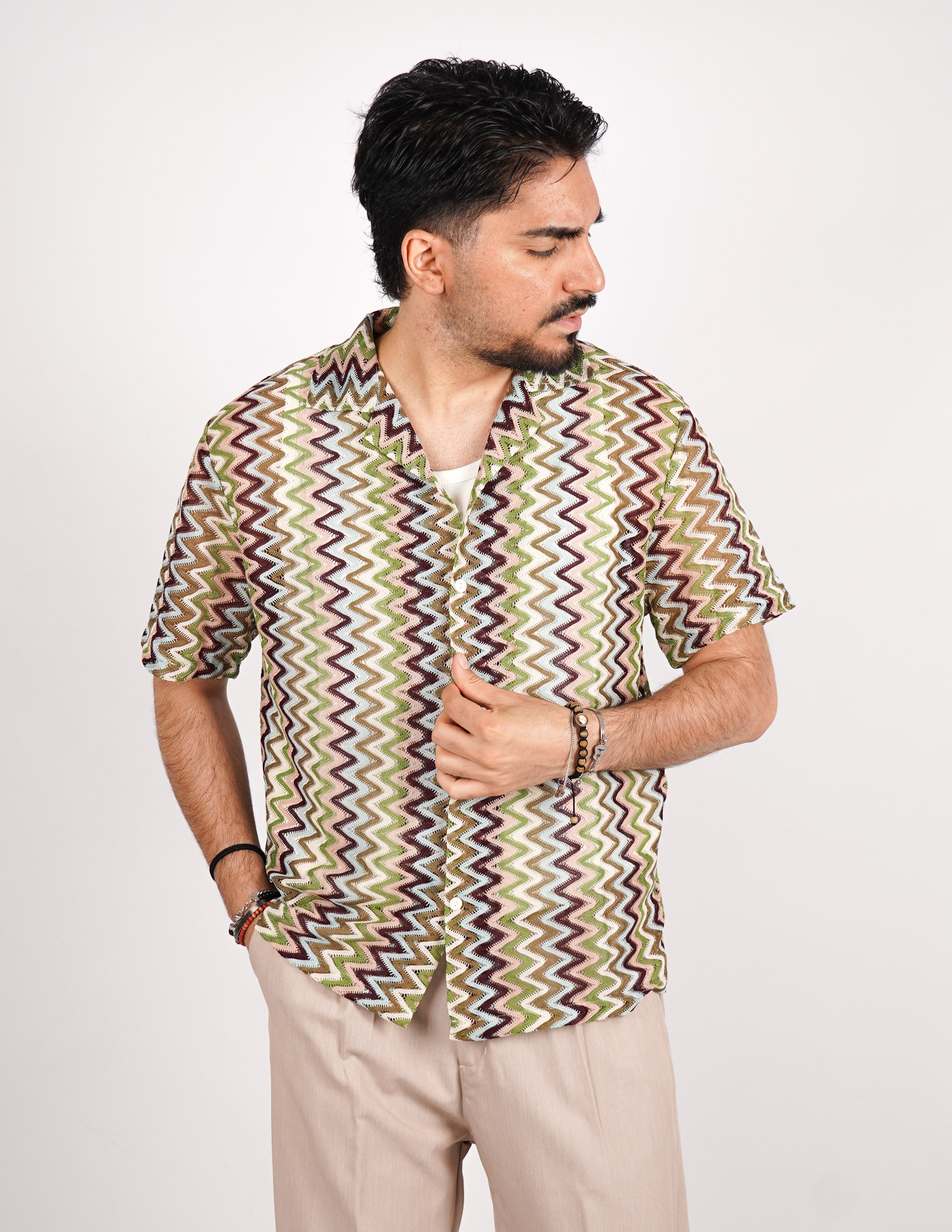CAMICIA CROCHET A FANTASIA