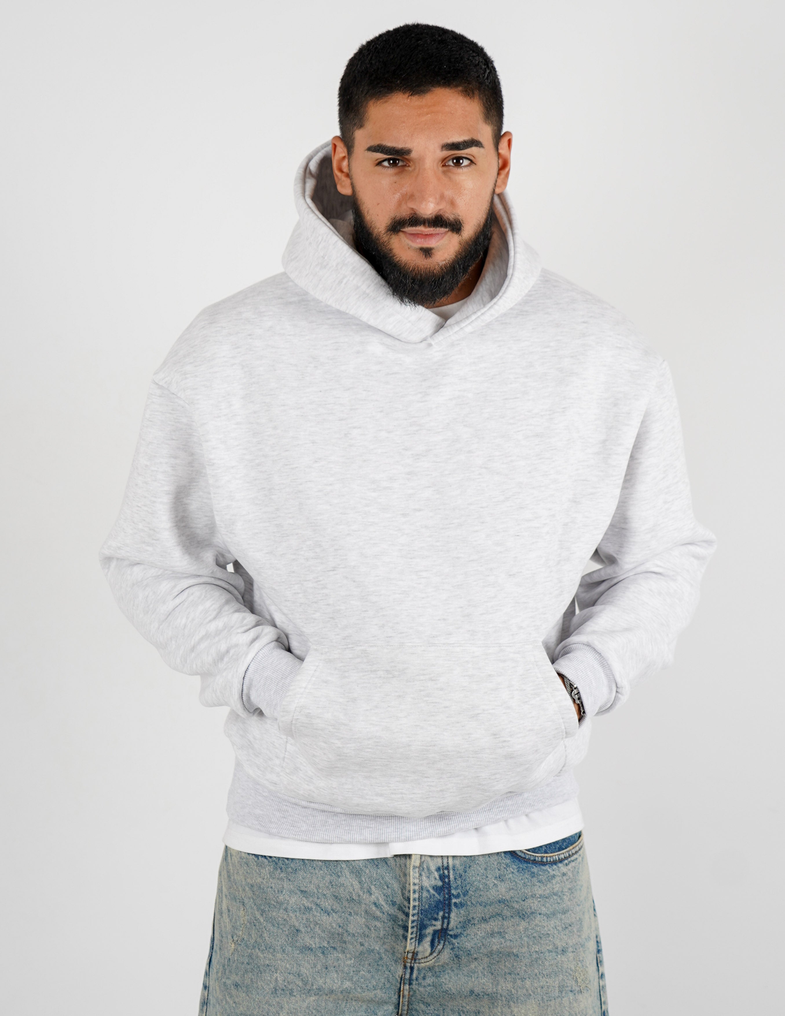 FELPA BOXY FIT CON CAPPUCCIO