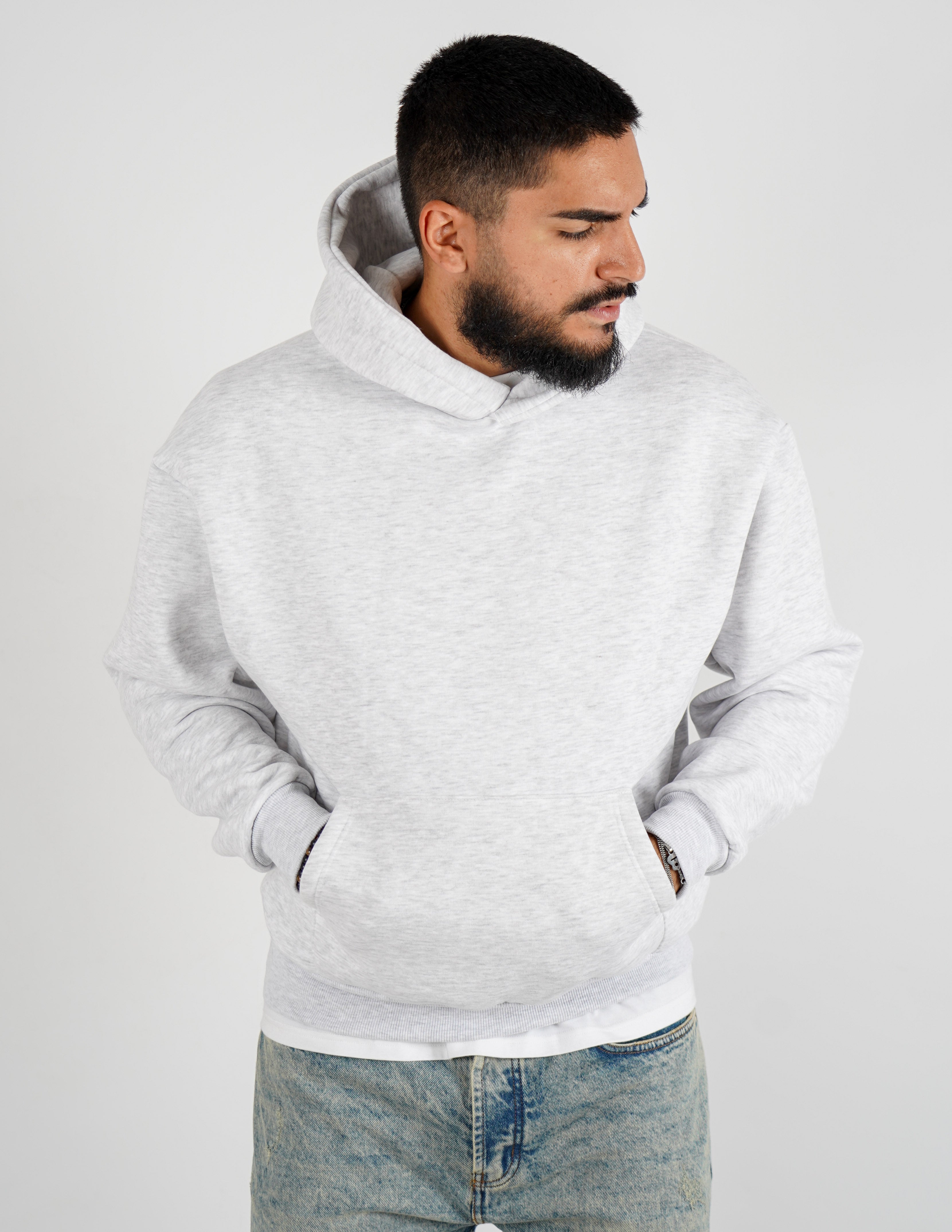FELPA BOXY FIT CON CAPPUCCIO