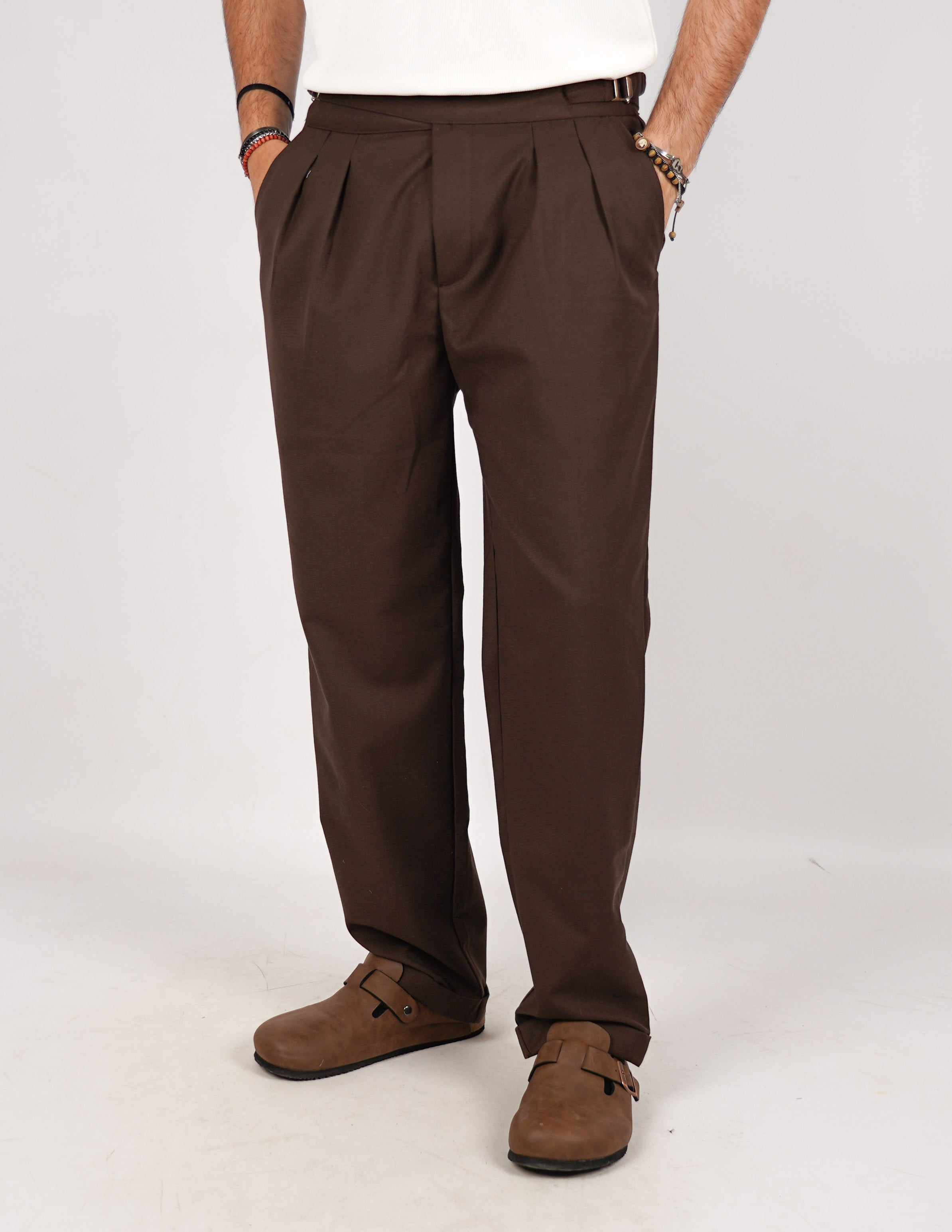 PANTALONE ELEGANTE CON FIBIA