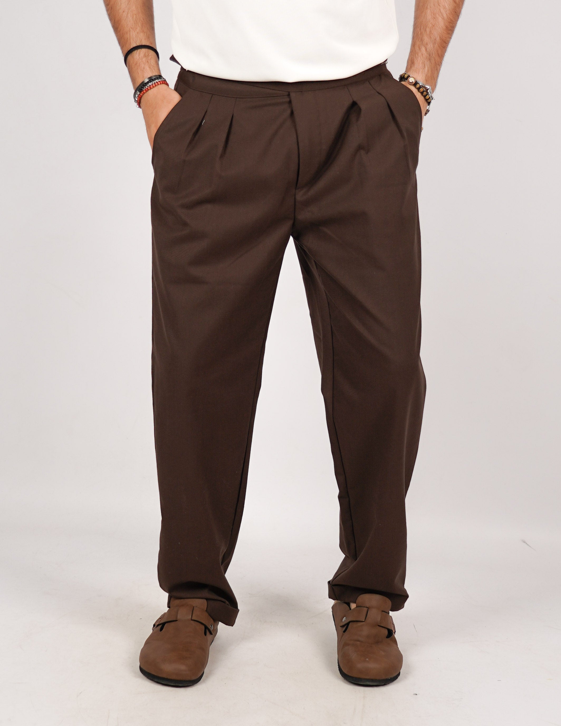 PANTALONE ELEGANTE CON FIBIA