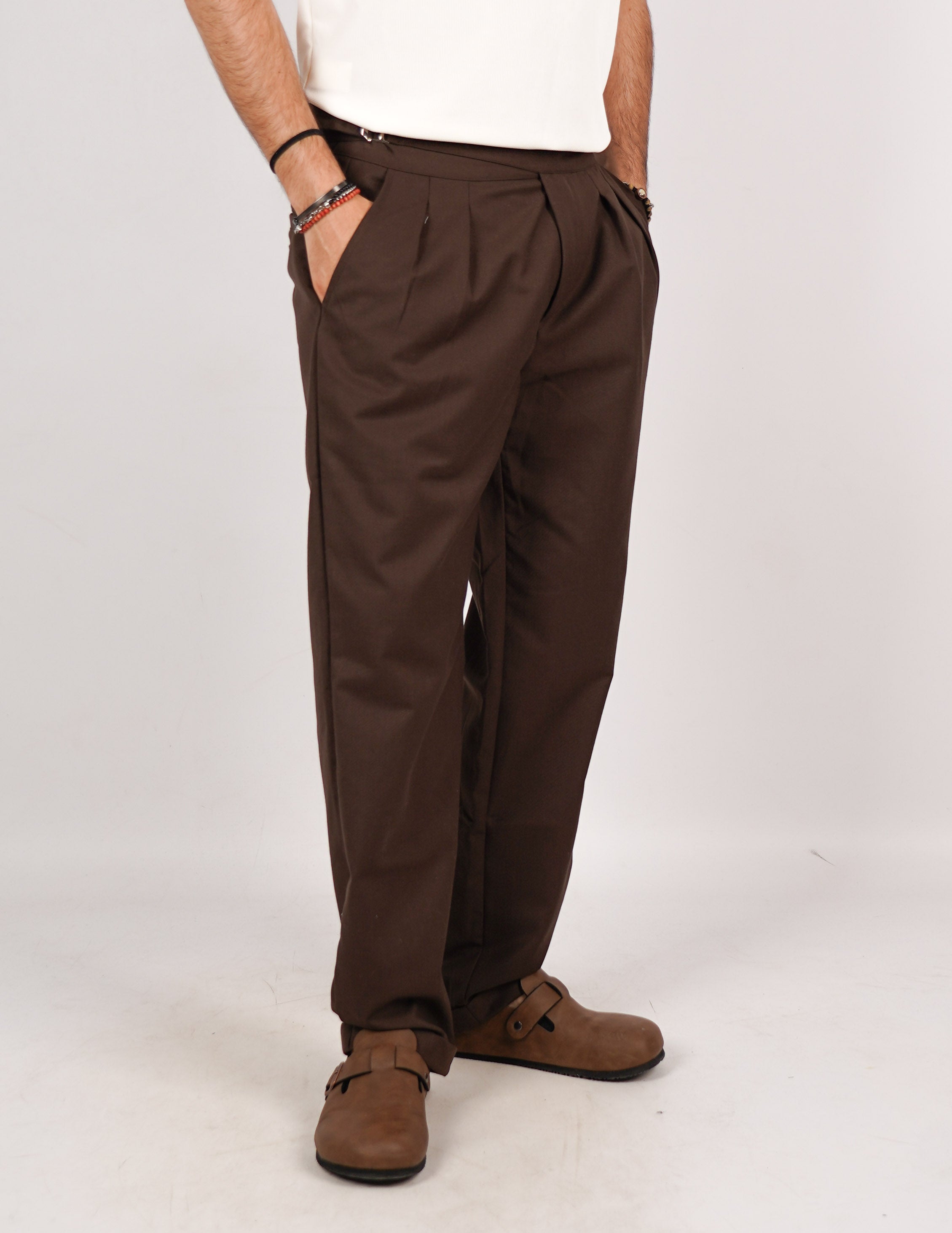 PANTALONE ELEGANTE CON FIBIA
