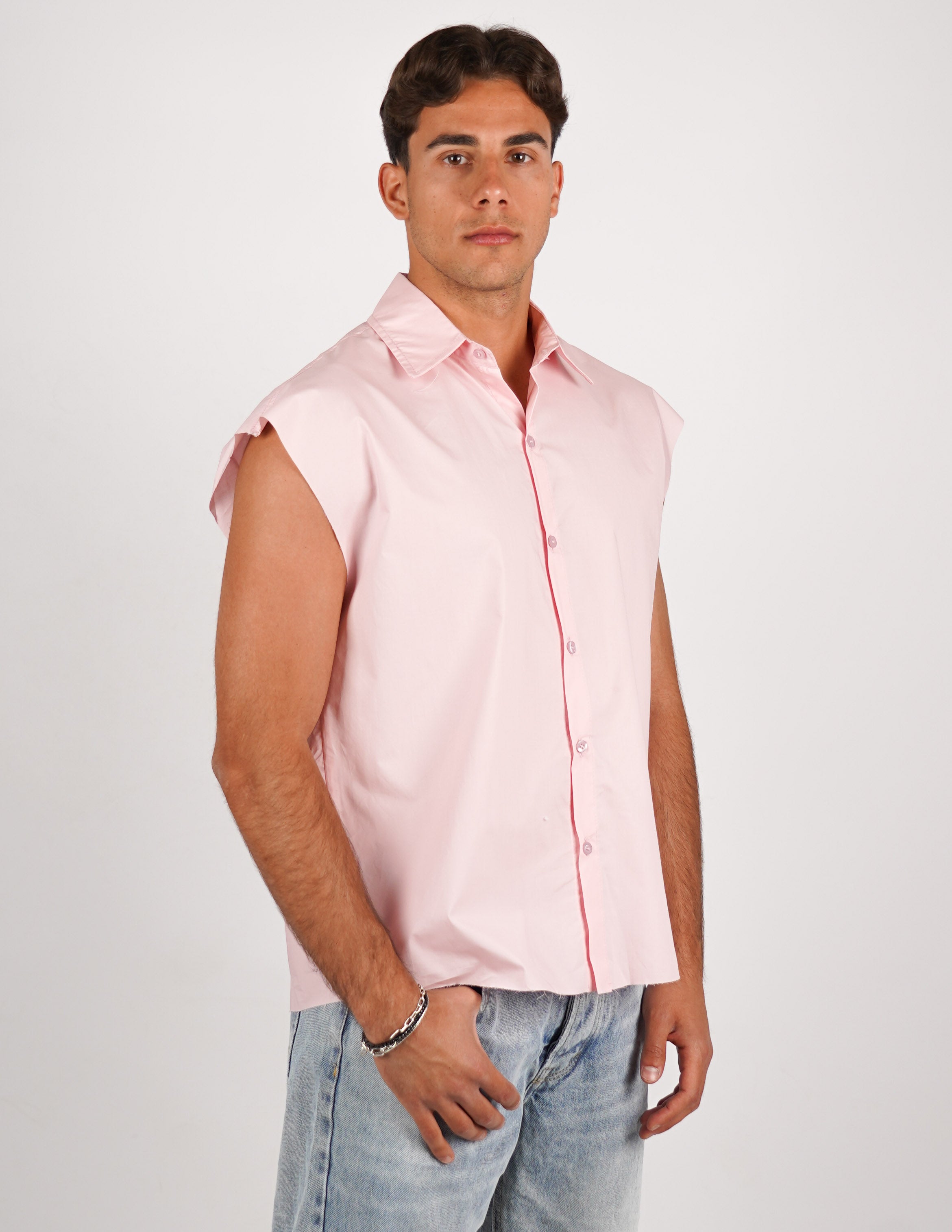 CAMICIA SMANICATA TINTA UNITA
