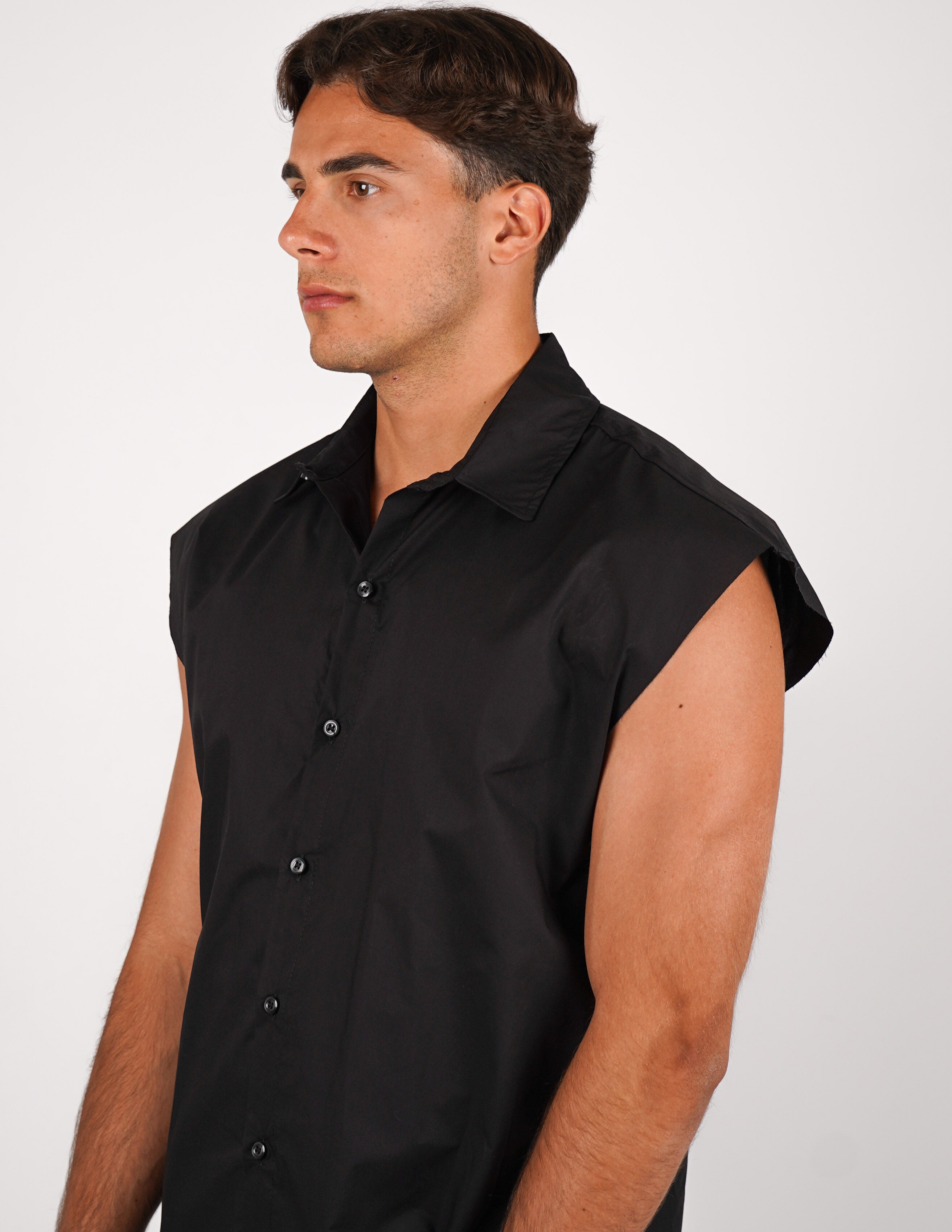 CAMICIA SMANICATA TINTA UNITA