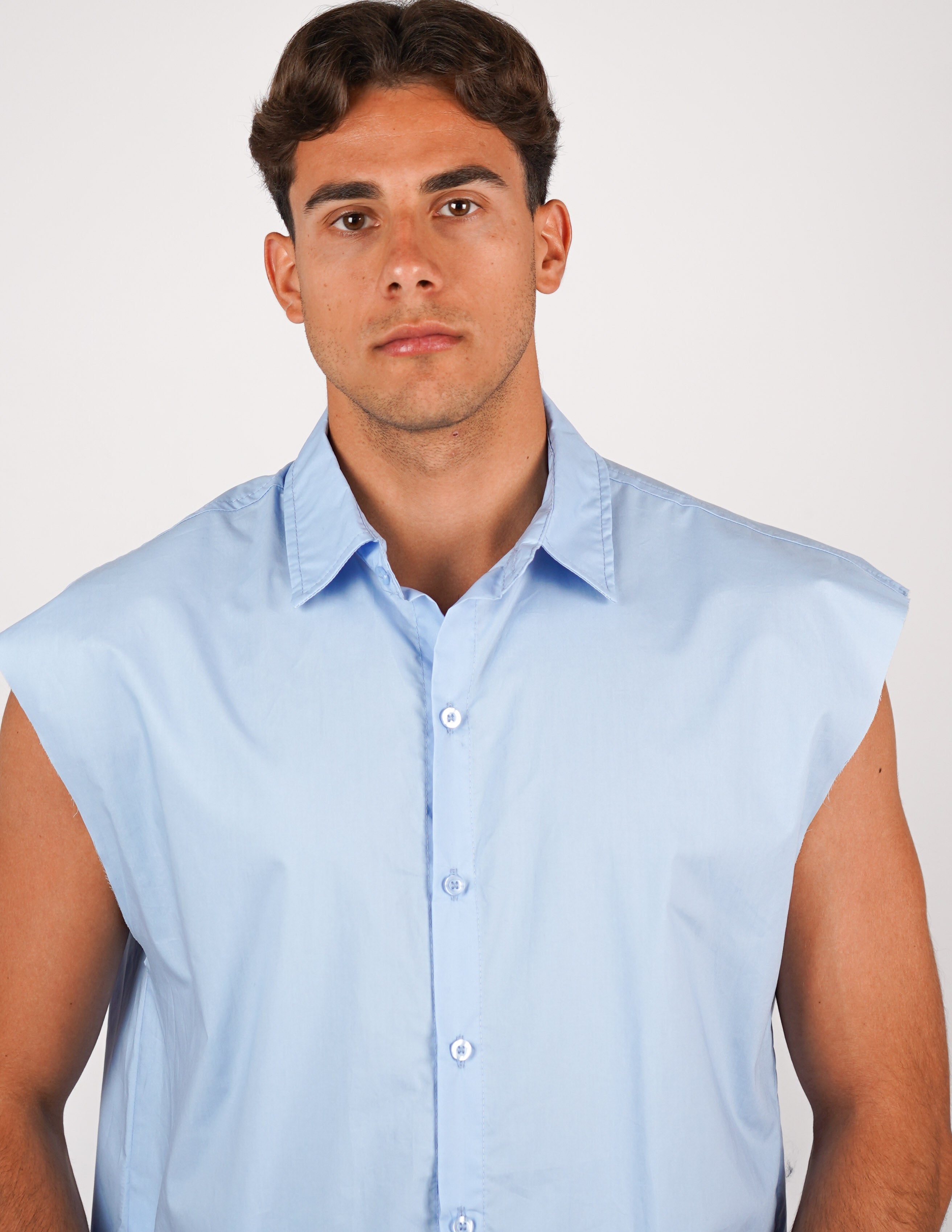 CAMICIA SMANICATA TINTA UNITA